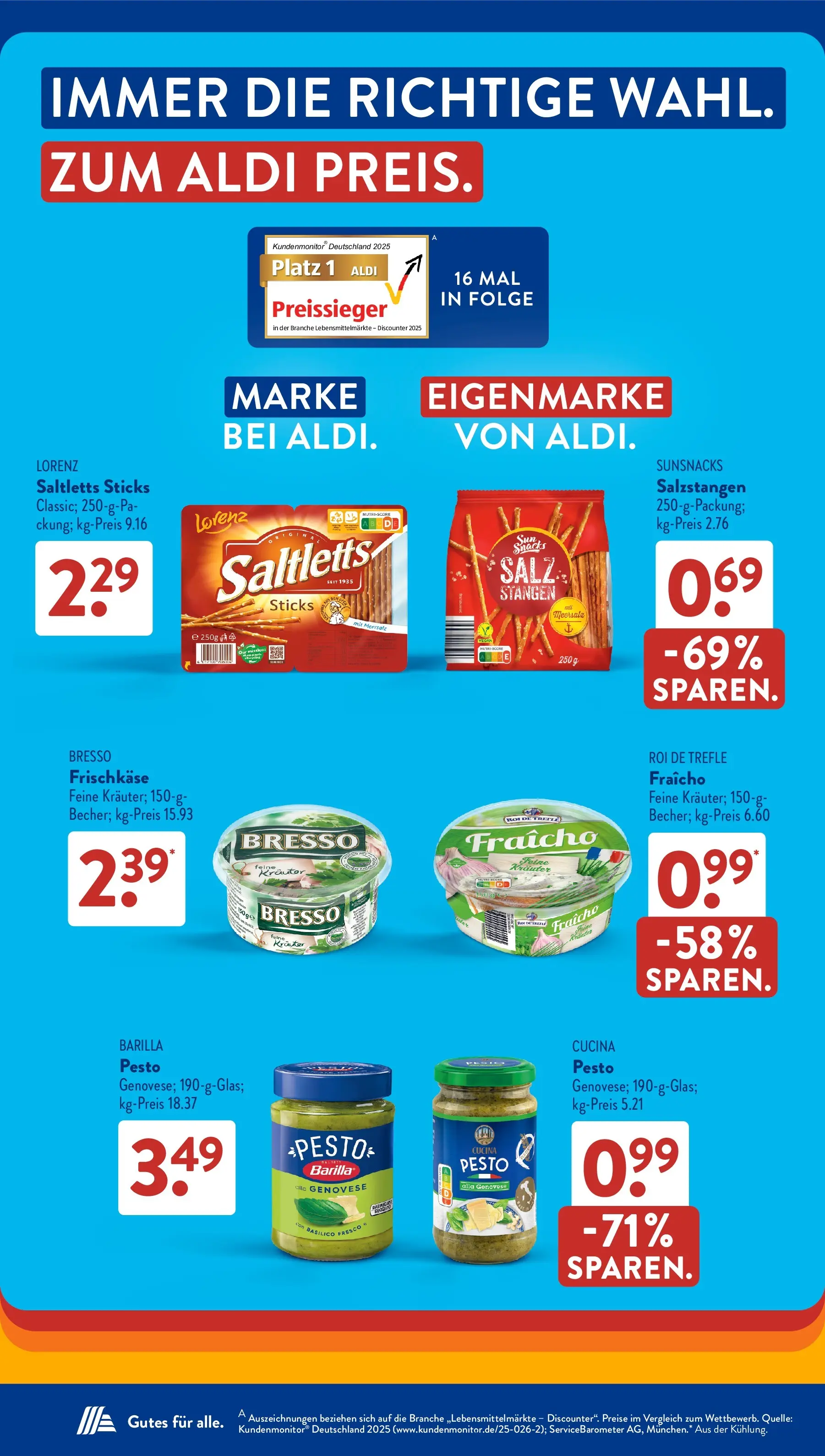 Aldi Süd - Aldi Süd: Wochenangebote (ab 05.04.2026) zum Blättern | Seite: 10 | Produkte: Barilla pesto, Bresso, Salz, Frischkase