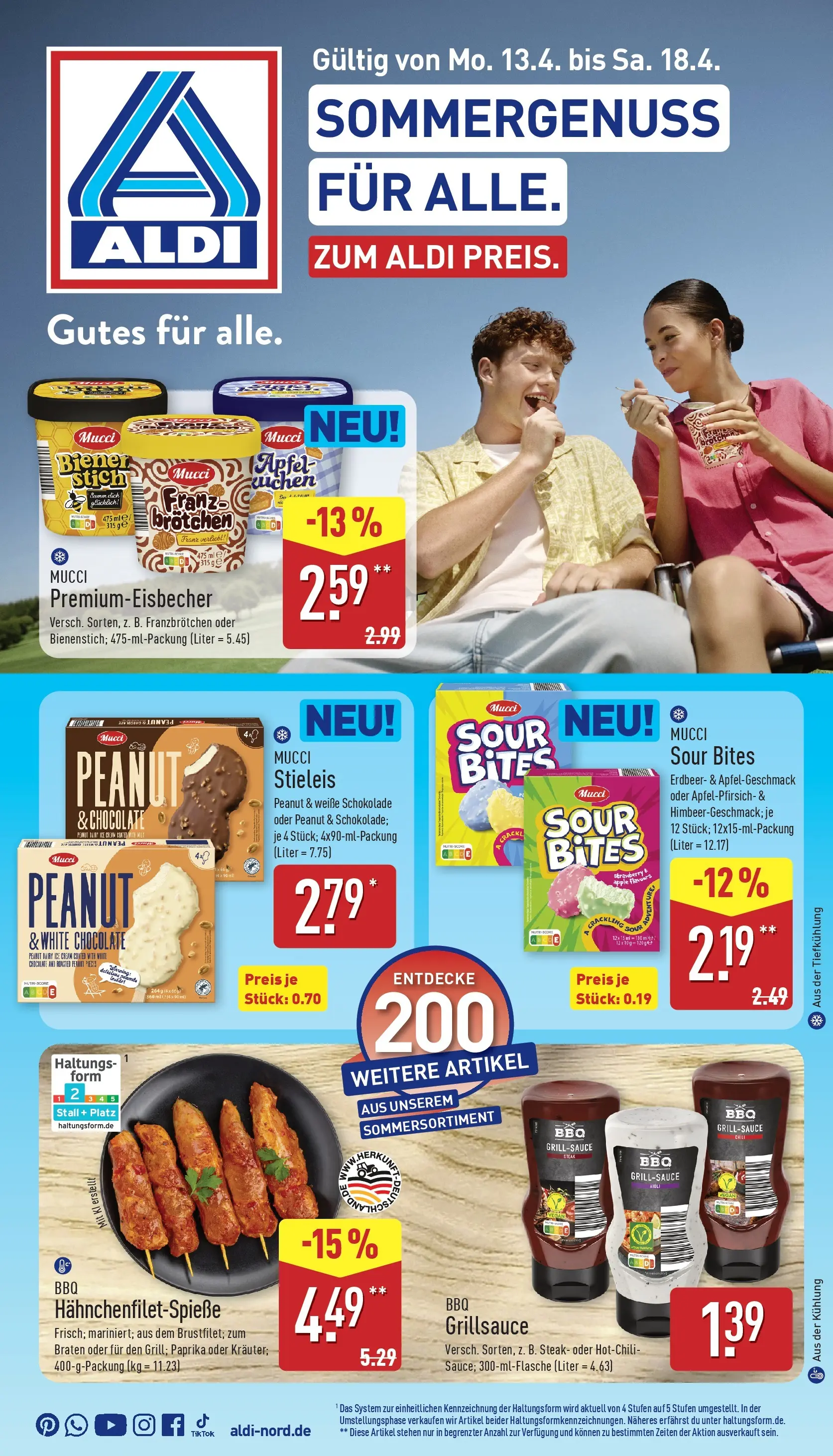 Aldi - ALDI Nord: Wochenangebote (ab 12.04.2026) » Angebote Online | Seite: 1 | Produkte: Schokolade, Apple, Paprika, Steak