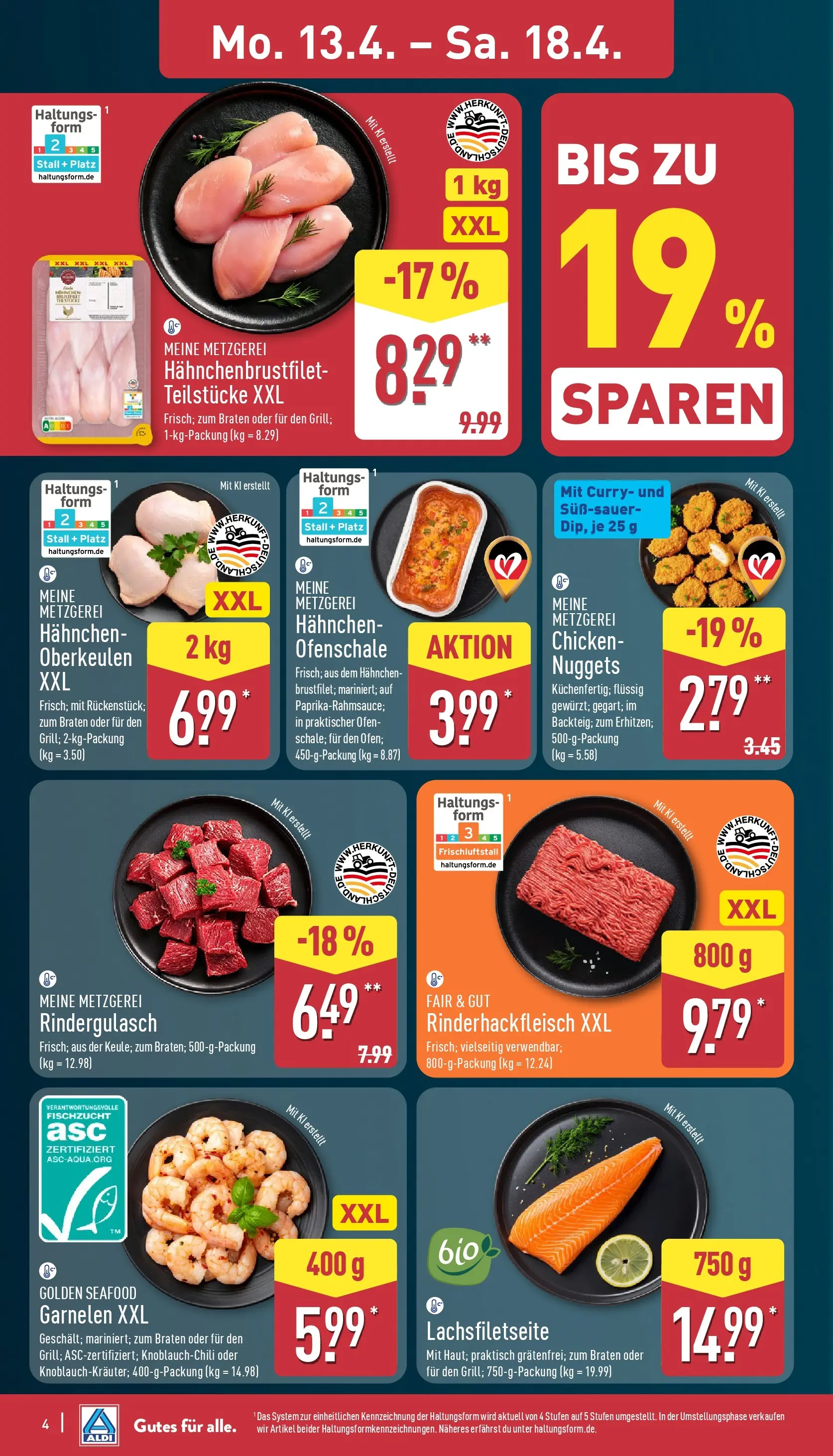 Aldi - ALDI Nord: Wochenangebote (ab 12.04.2026) » Angebote Online | Seite: 8 | Produkte: Ofen, Rindergulasch, Hahnchen, Garnelen