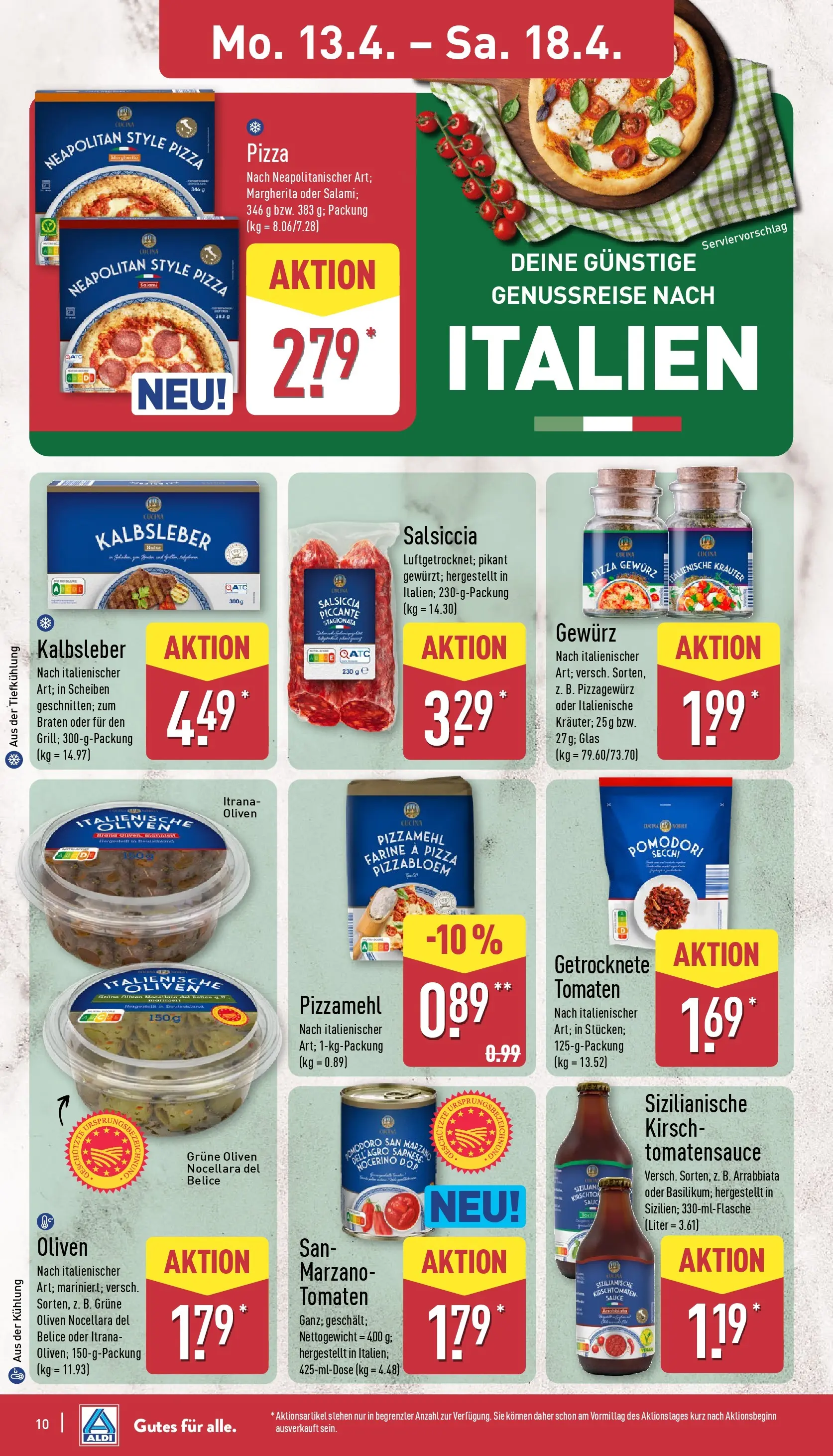 Aldi - ALDI Nord: Wochenangebote (ab 12.04.2026) » Angebote Online | Seite: 16 | Produkte: Käse, Eier, Olivenol, Pasta