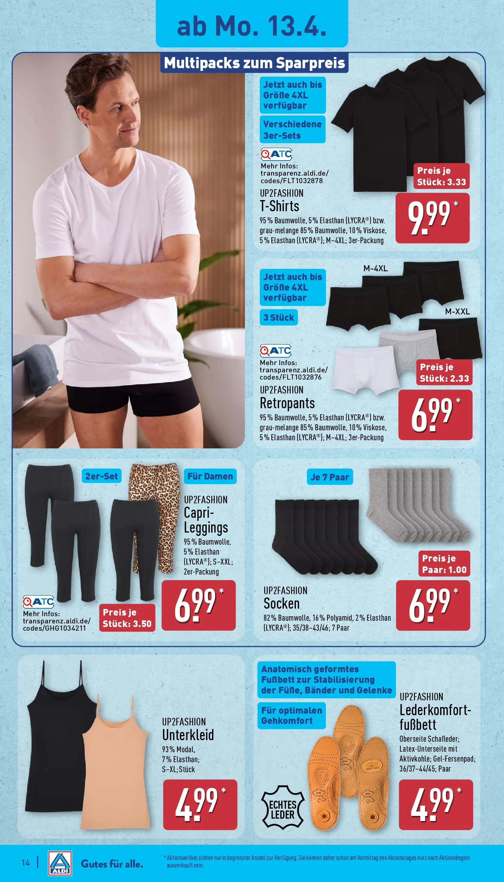 Aldi - ALDI Nord: Wochenangebote (ab 12.04.2026) » Angebote Online | Seite: 20 | Produkte: Up2fashion, Pyjama, Home creation