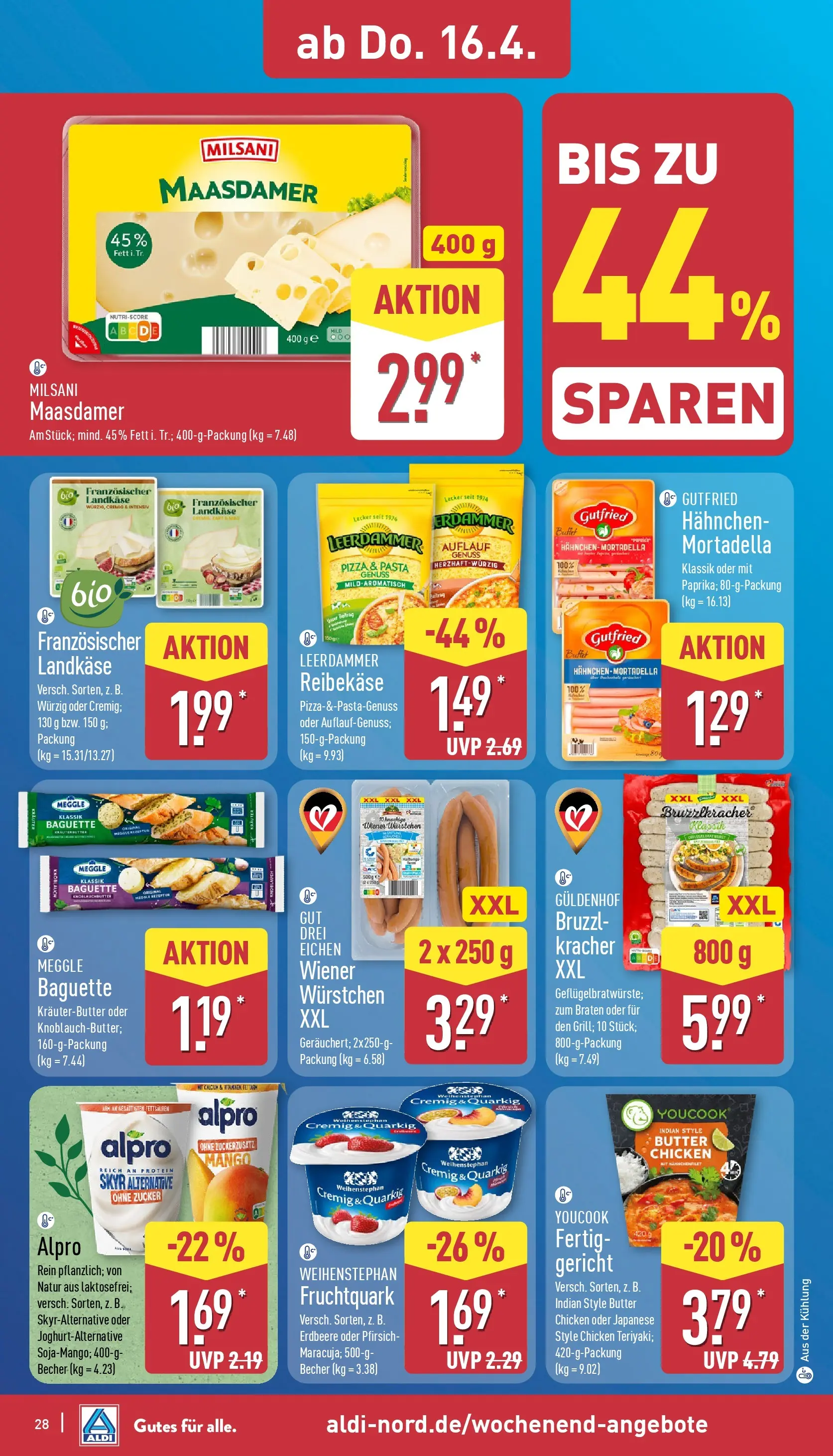 Aldi - ALDI Nord: Wochenangebote (ab 12.04.2026) » Angebote Online | Seite: 34 | Produkte: Langnese, Kolln, Erdbeeren, Sahne