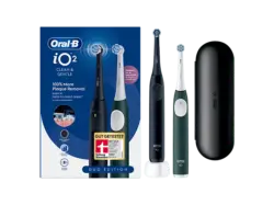 Oral-B iO Series 2 Duopack Elektrische Zahnb&uuml;rste mit 2. Handst&uuml;ck Night Black & Forest Green