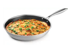 BRATMAXX 19158 Pfanne mit Wabenstruktur (Edelstahl, 20 cm)