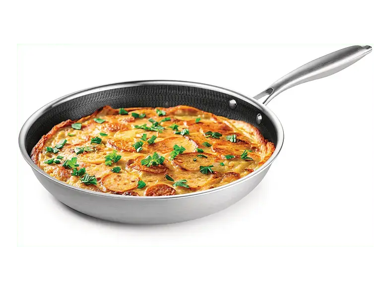 BRATMAXX 19158 Pfanne mit Wabenstruktur (Edelstahl, 20 cm)