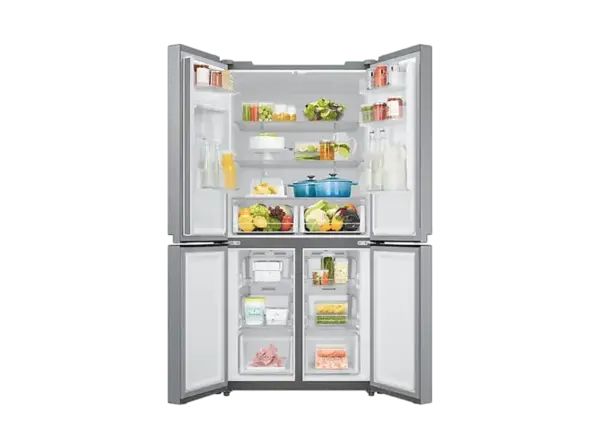 Samsung RF48A401EM9/EF Slim French Door, K&uuml;hl- und Gefrierkombination (488 l, E, 1793 mm hoch, No Frost (verminderte Eisbildung), Gentle Silver Matt)