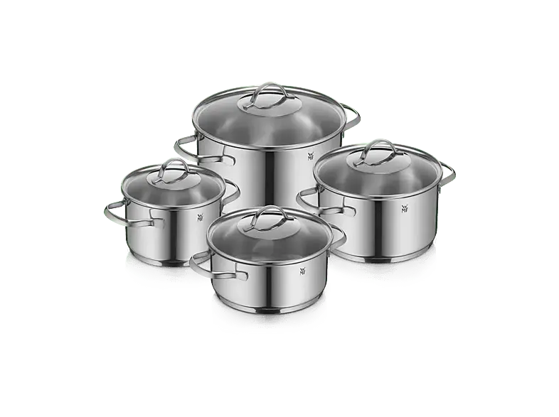 WMF Provence Plus Set Topfset (4tlg., alle Herdarten, Silber, Cromargan&reg;: Edelstahl Rostfrei 18/10, Poliert)