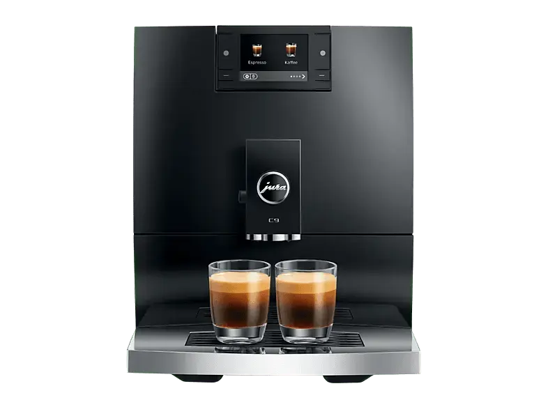 Jura 15753 C9 Kaffeevollautomat (Piano Black, Professional Aroma Grinder (P.A.G.), 15 bar, Milchschlauch)