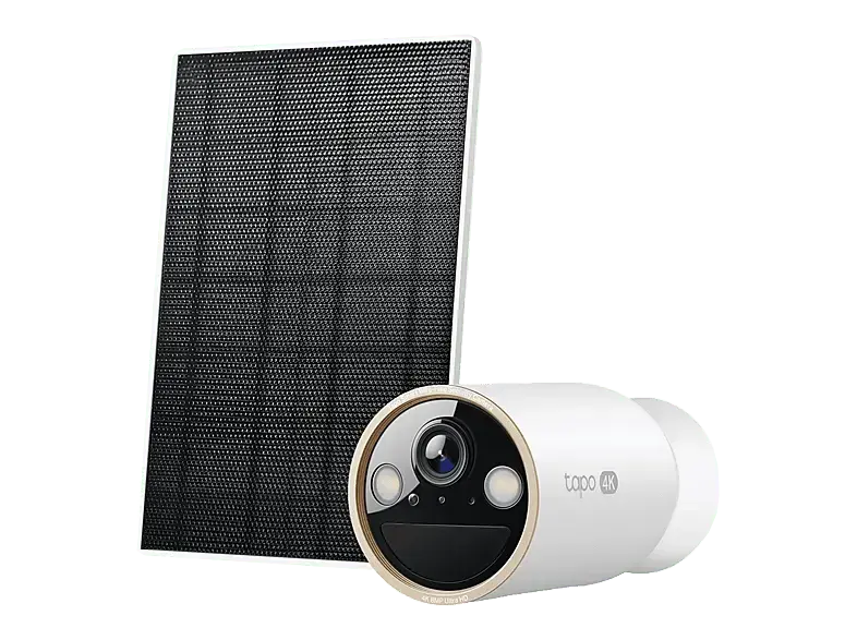 TP-Link TAPO C460 Kit, &Uuml;berwachungskamera + Solarpanel (Anzahl Kameras: 1, f&uuml;r Au&szlig;en, Nachtsichtfunktion, Solar, Schwenkbar, UHD 4K, Weiss)