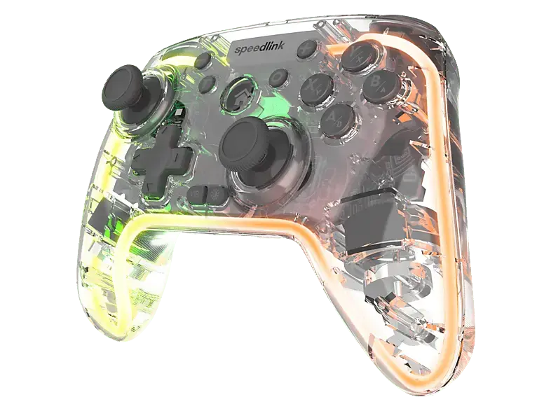 SPEEDLINK Rait NX RGB Wireless Gaming Controller, Transparent; Wireless Gamepad