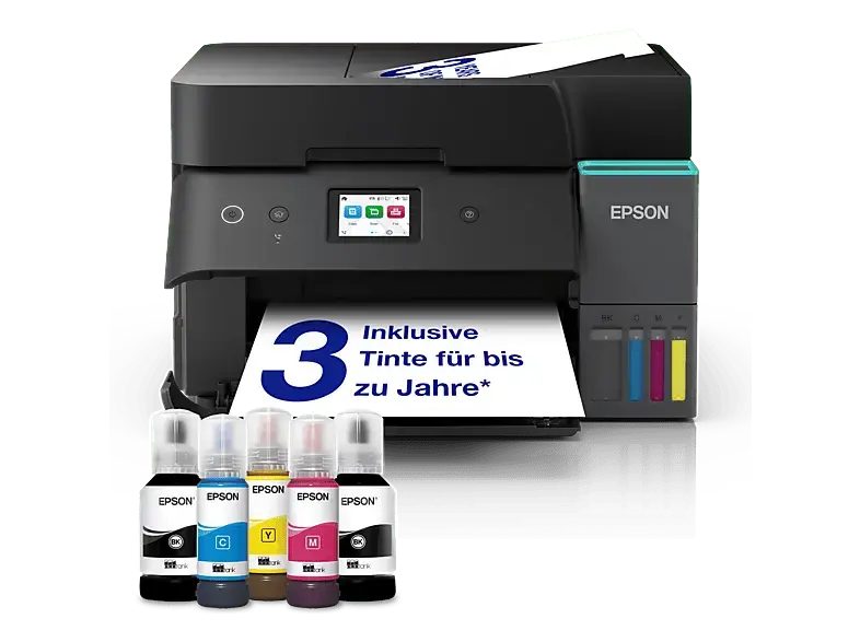 EPSON ET-4950 WLAN Multifunktionsdrucker, Einzelpatronen, WLAN, Duplexeinheit (f&uuml;r beidseitigen Druck), A4, A5, A6, Schwarz
