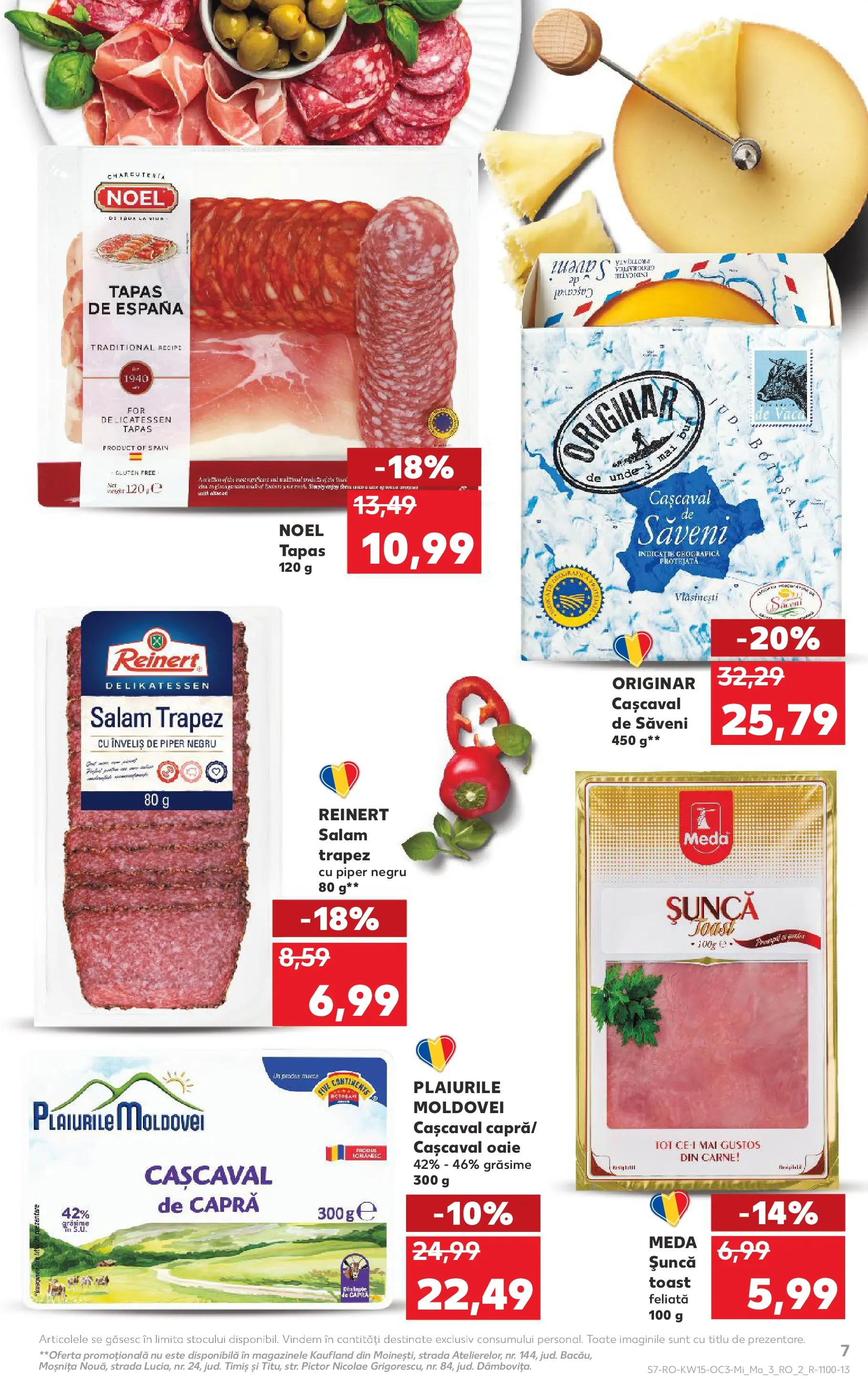 Kaufland Arad 08.04.2026 - Revista si Oferta | Pagină: 7 | Produse: Cașcaval, Salam, Șuncă, Piper