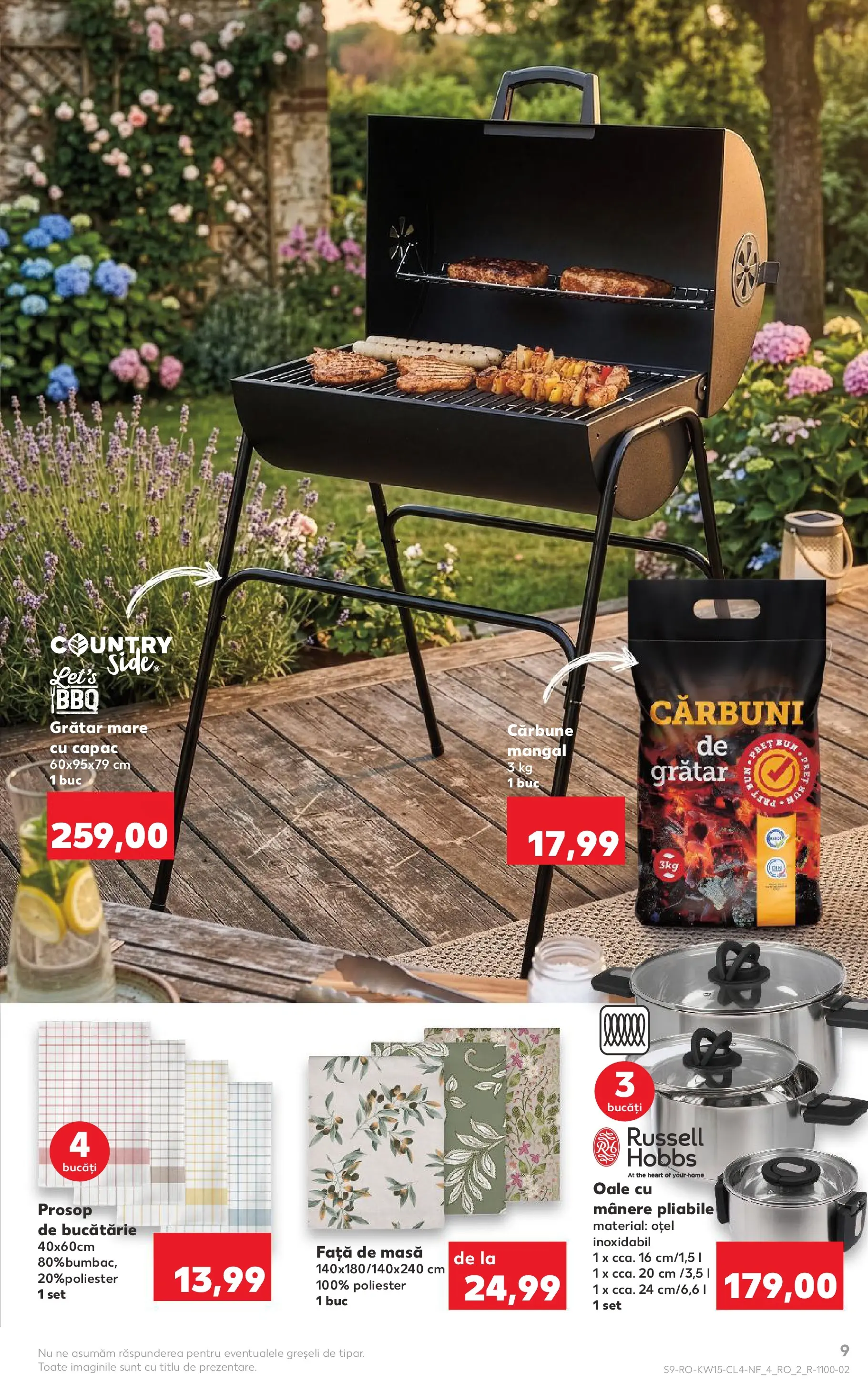 Kaufland Brașov 07.04.2026 - Revista si Oferta | Pagină: 9 | Produse: Grill, Față de masă, Masă, Bucătărie