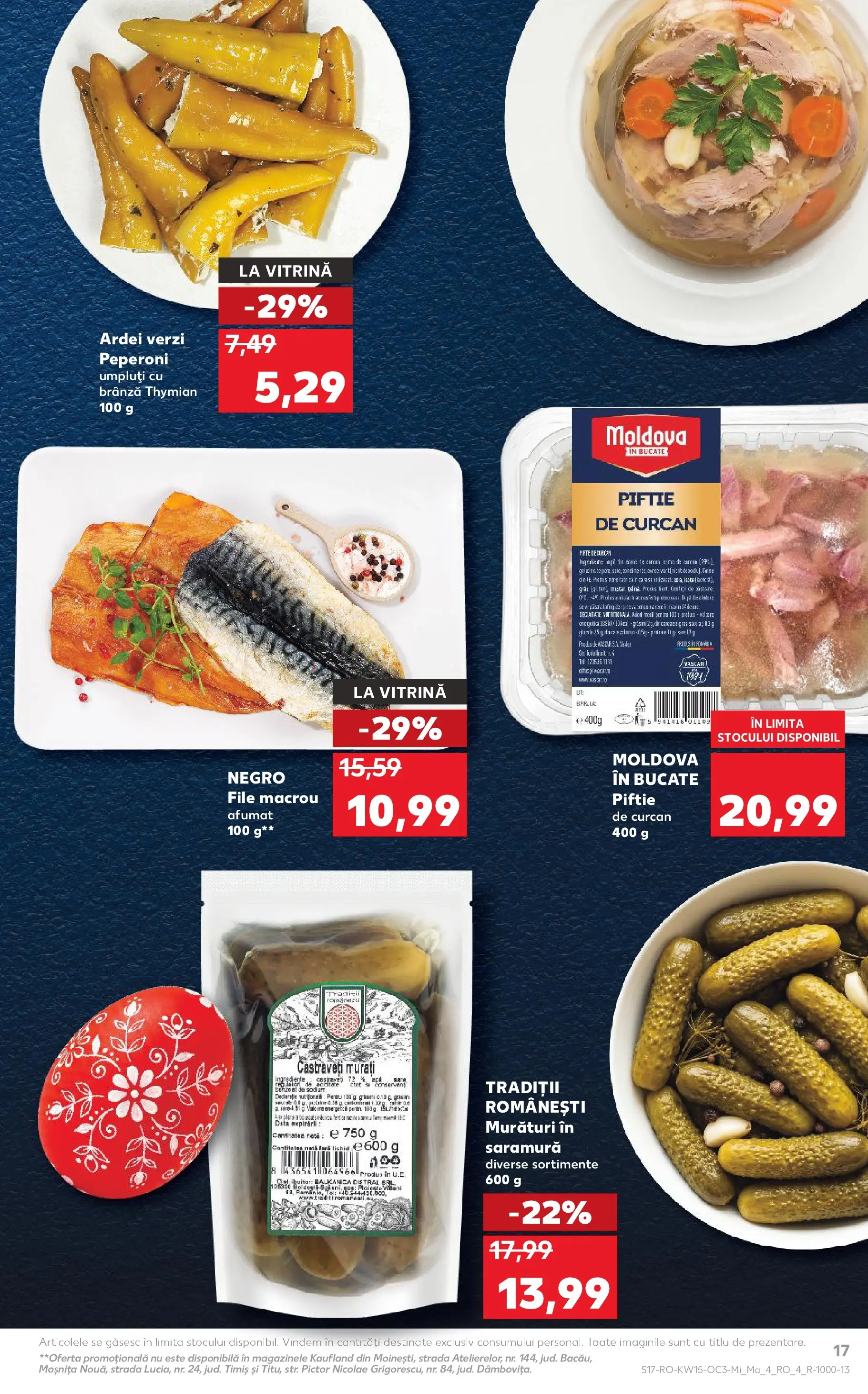 Kaufland Alexandria 08.04.2026 - Revista si Oferta | Pagină: 17 | Produse: Vitrină, Ardei, Brânză, Castraveți