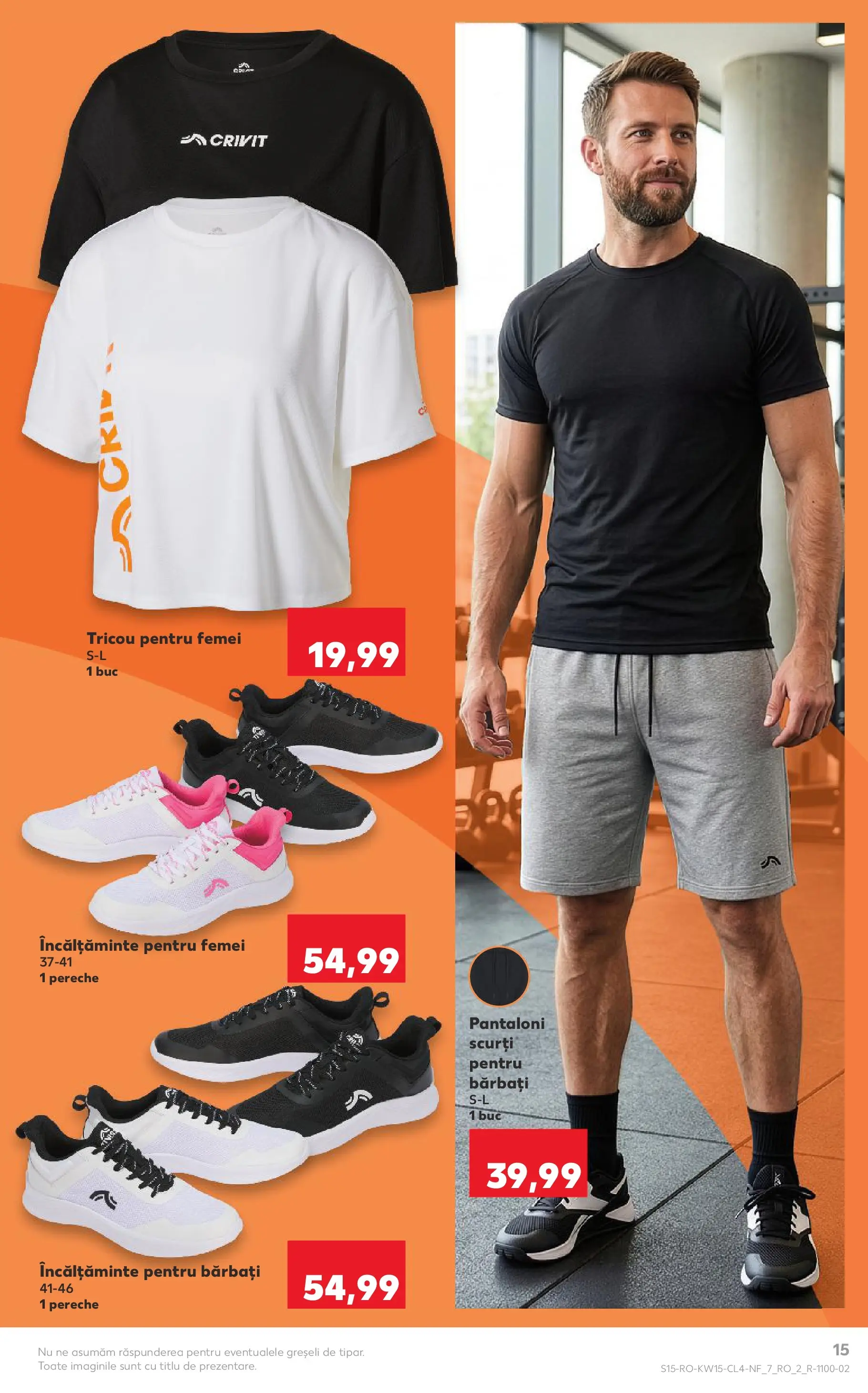 Kaufland Brașov 07.04.2026 - Revista si Oferta | Pagină: 15 | Produse: Bornoz takımı, Tricou, Pantaloni, Pantaloni scurți