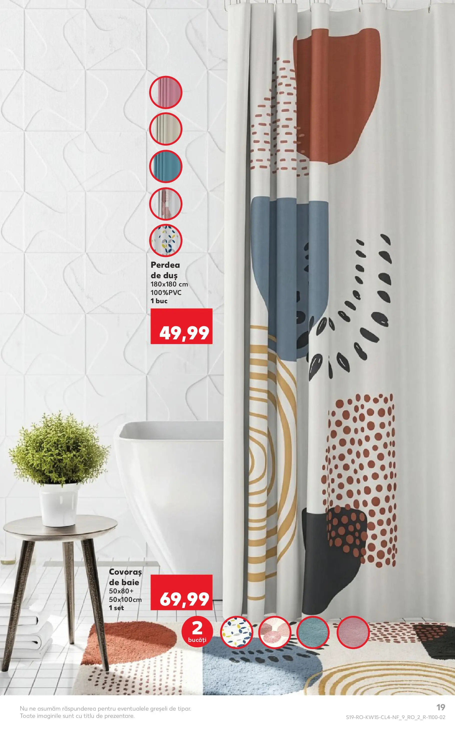 Kaufland Brașov 07.04.2026 - Revista si Oferta | Pagină: 19 | Produse: Duș, Perdea, Covoraș de baie