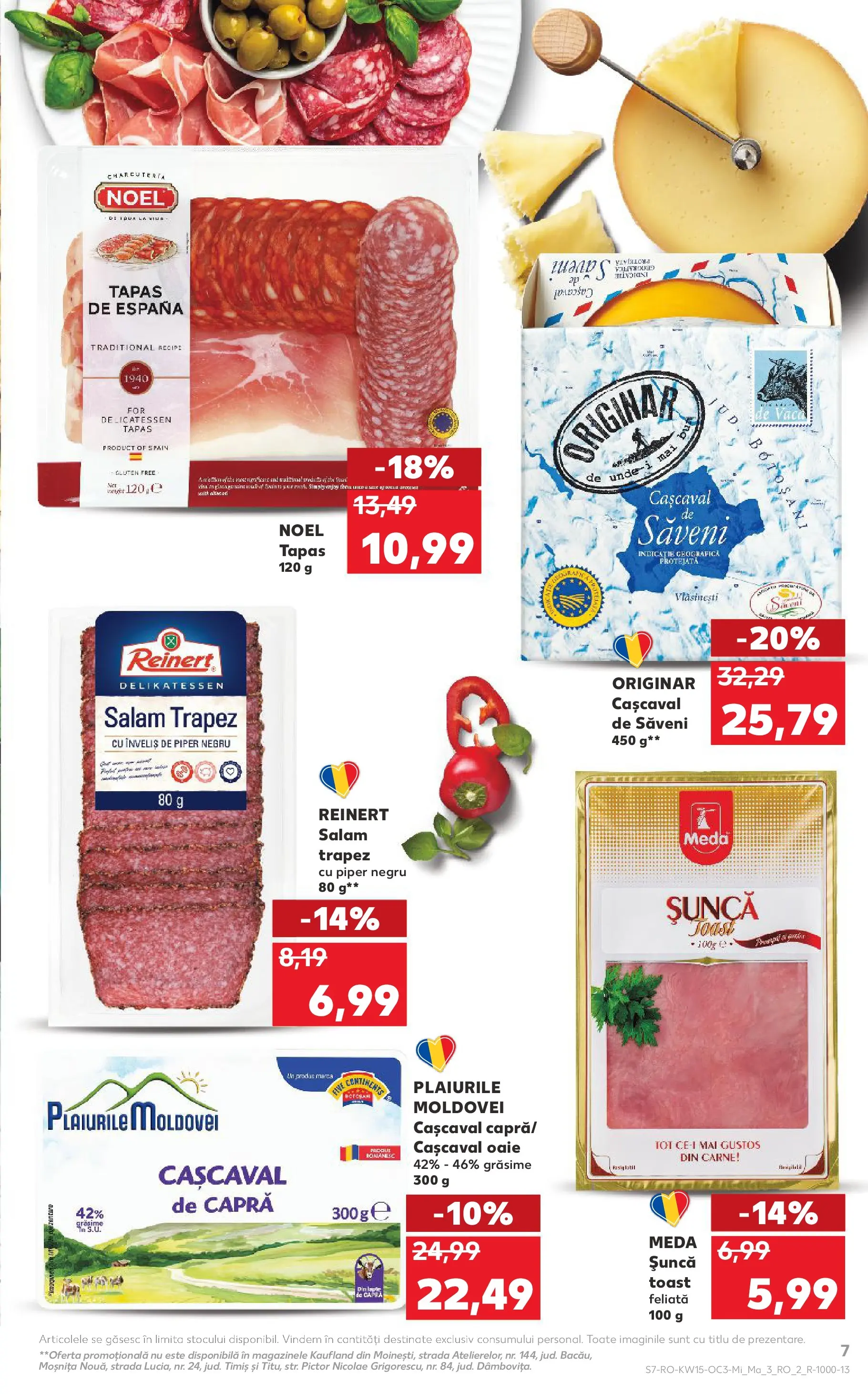 Kaufland Satu Mare 08.04.2026 - Revista si Oferta | Pagină: 7 | Produse: Cașcaval, Salam, Șuncă, Piper