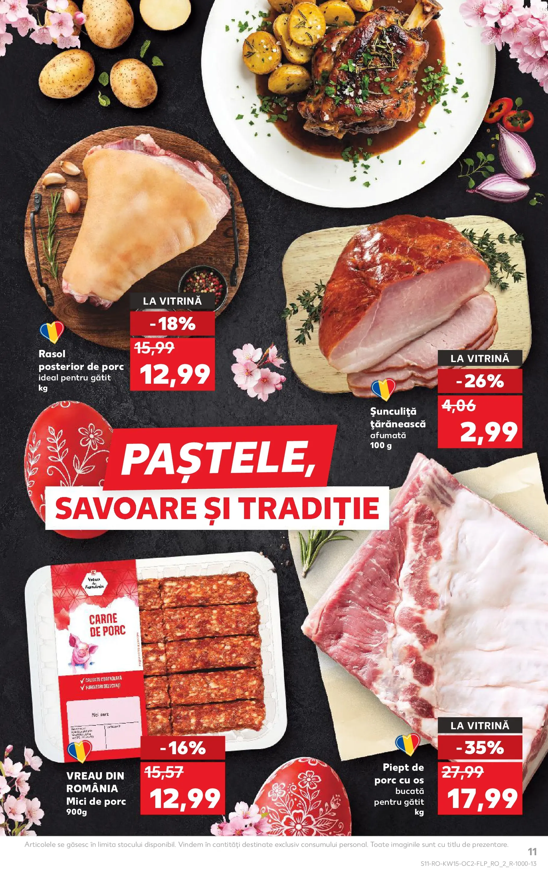 Kaufland Domnesti 08.04.2026 - Revista si Oferta | Pagină: 11 | Produse: Vitrină, Mici, Carne De Porc, Rasol