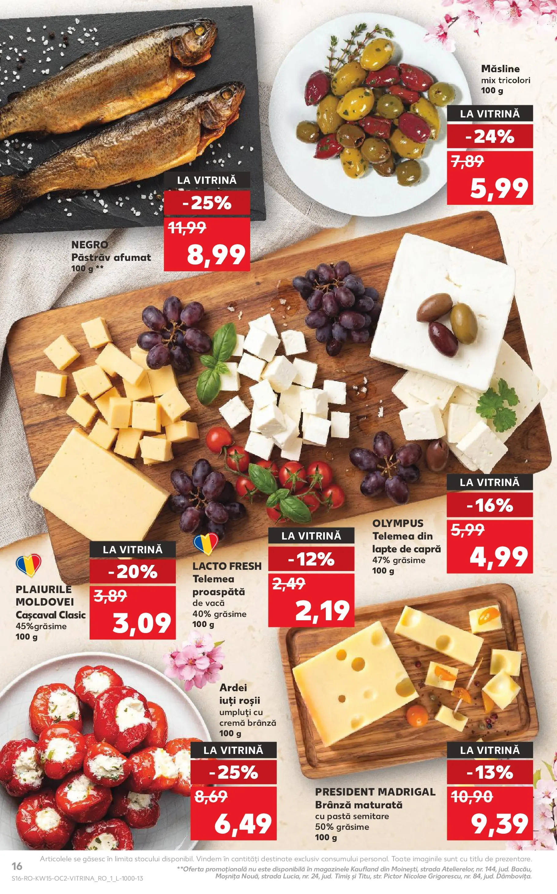 Kaufland Domnesti 08.04.2026 - Revista si Oferta | Pagină: 16 | Produse: Vitrină, Lapte, Cremă, Roșii
