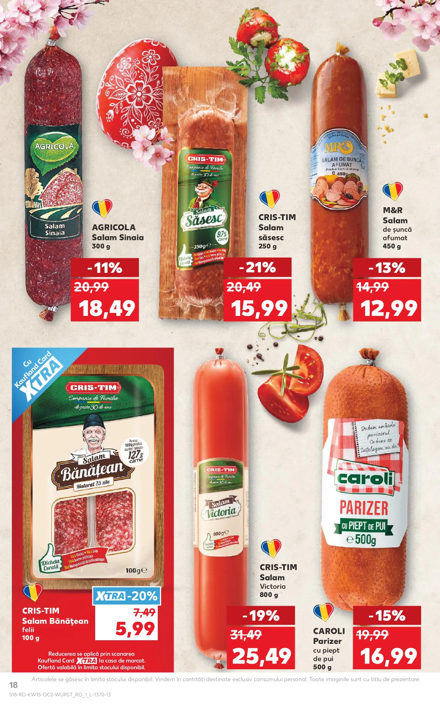 Kaufland Codlea 08.04.2026 - Revista si Oferta | Pagină: 18 | Produse: Hacıyatmaz Kedi Oyuncağı, Șuncă, Pește, Parizer
