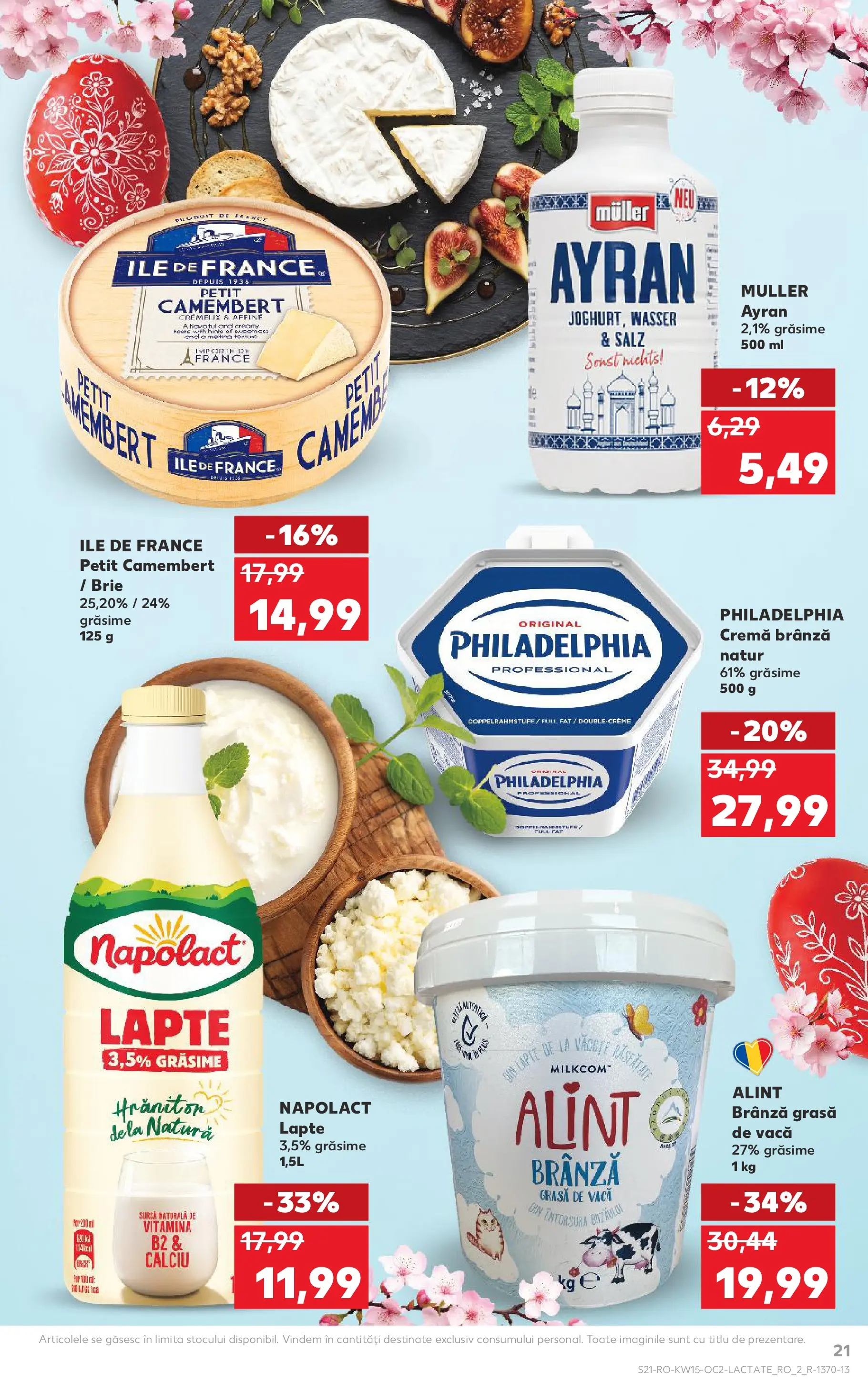 Kaufland Codlea 08.04.2026 - Revista si Oferta | Pagină: 21 | Produse: Lapte, Brânză, Cremă