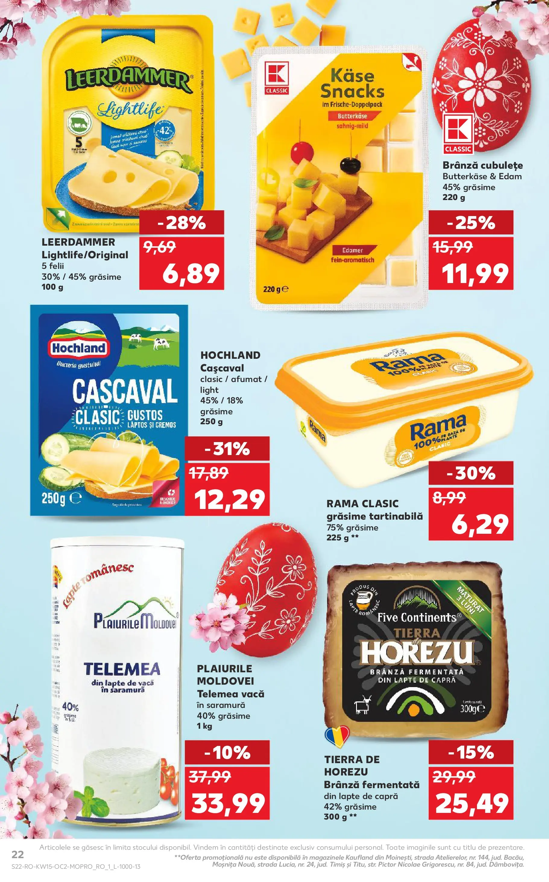 Kaufland Domnesti 08.04.2026 - Revista si Oferta | Pagină: 22 | Produse: Cașcaval, Lapte, Brânză