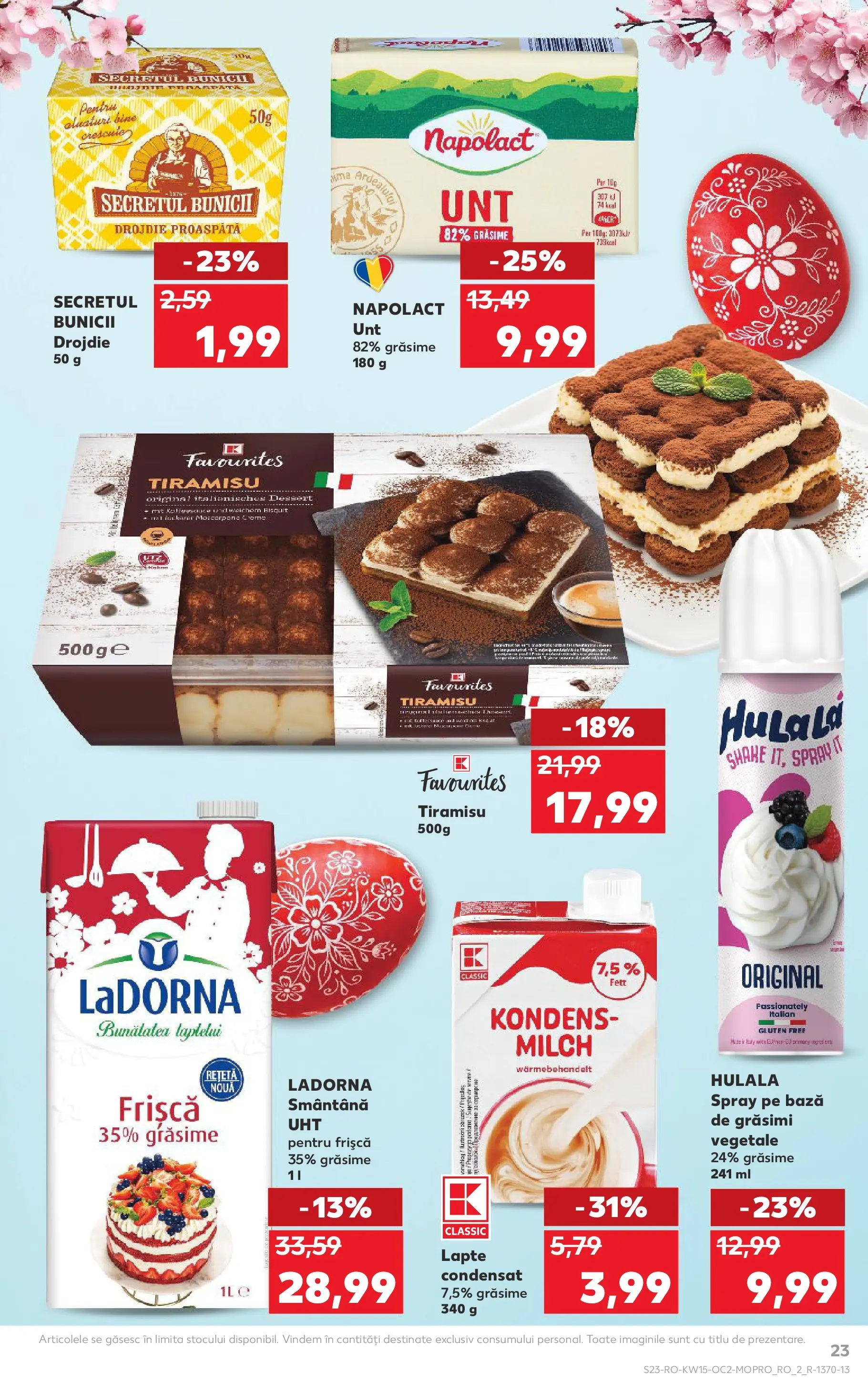Kaufland Codlea 08.04.2026 - Revista si Oferta | Pagină: 23 | Produse: Tiramisu, Frișcă, Mascarpone, Smântână