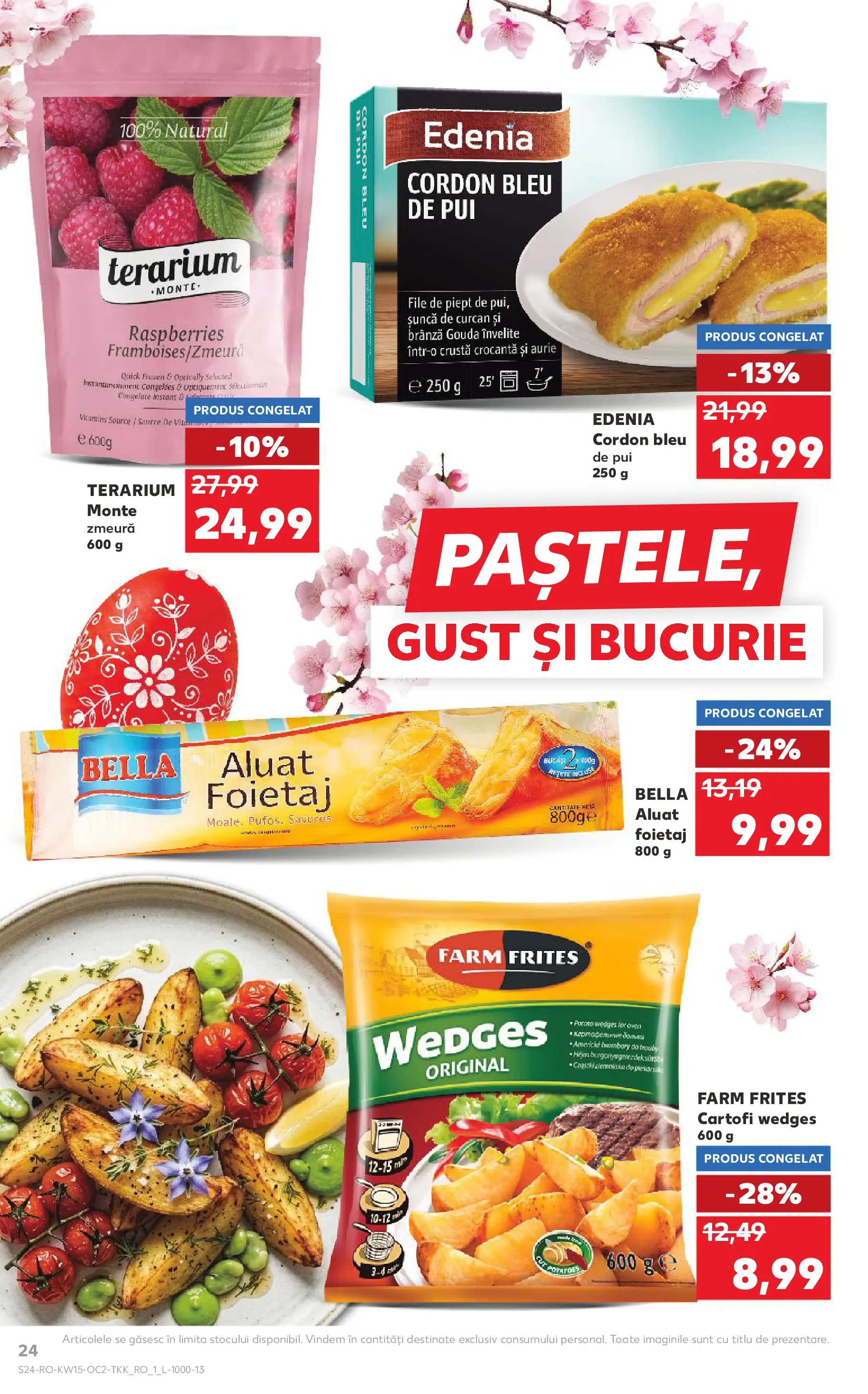 Kaufland Domnesti 08.04.2026 - Revista si Oferta | Pagină: 24 | Produse: Zmeură, Cordon bleu, Șuncă, Gouda