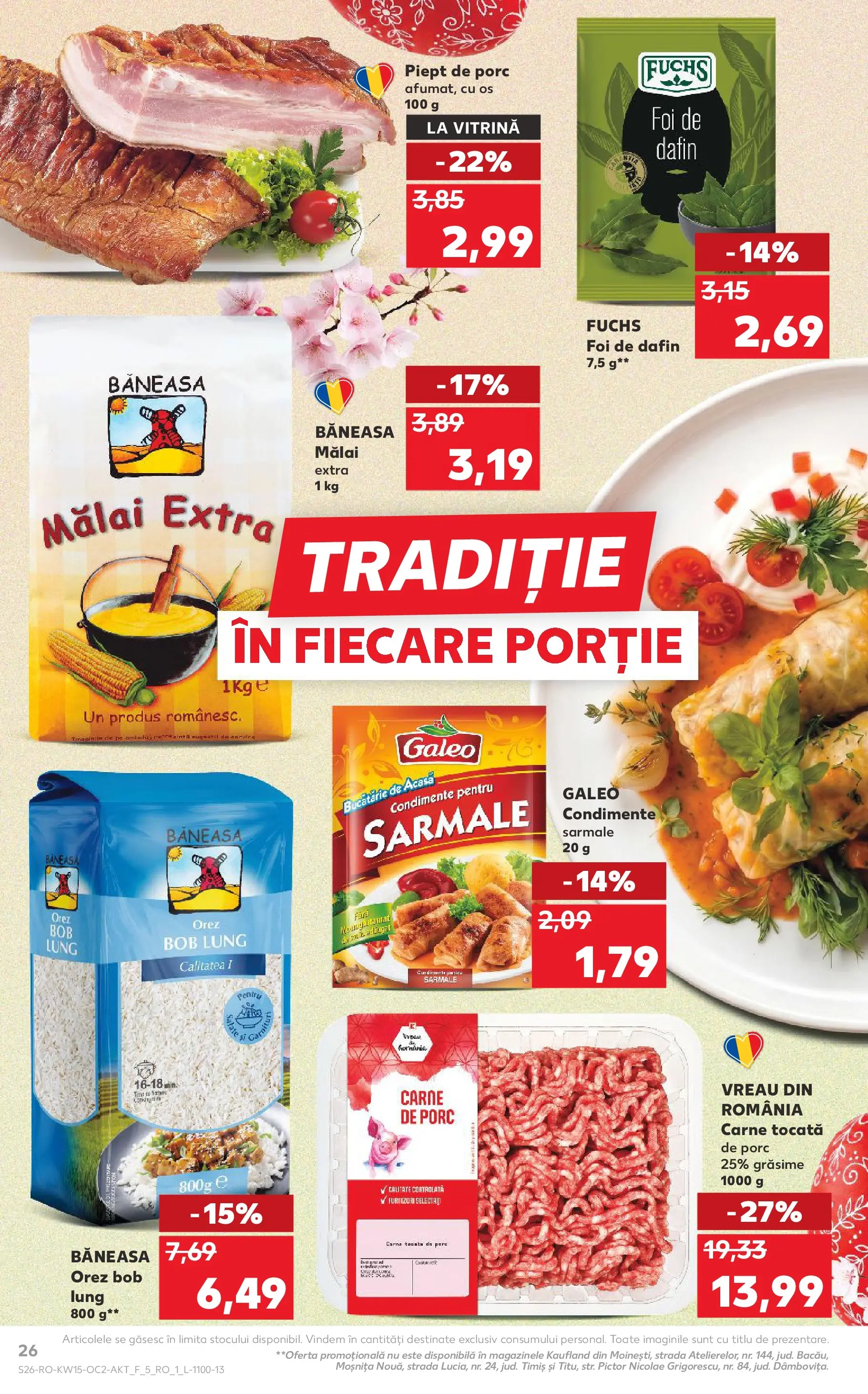 Kaufland Bârlad 08.04.2026 - Revista si Oferta | Pagină: 26 | Produse: Vitrină, Orez, Mălai, Condimente
