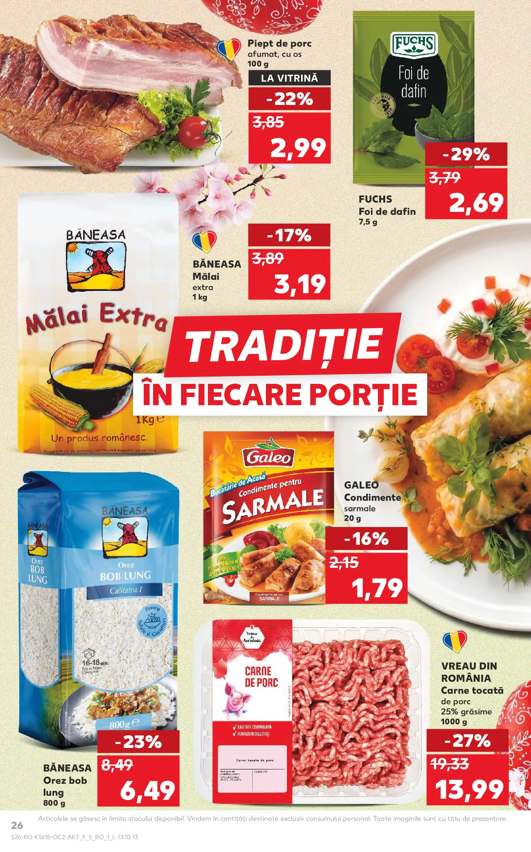 Kaufland Codlea 08.04.2026 - Revista si Oferta | Pagină: 26 | Produse: Bucătărie, Vitrină, Carne tocată, Mălai