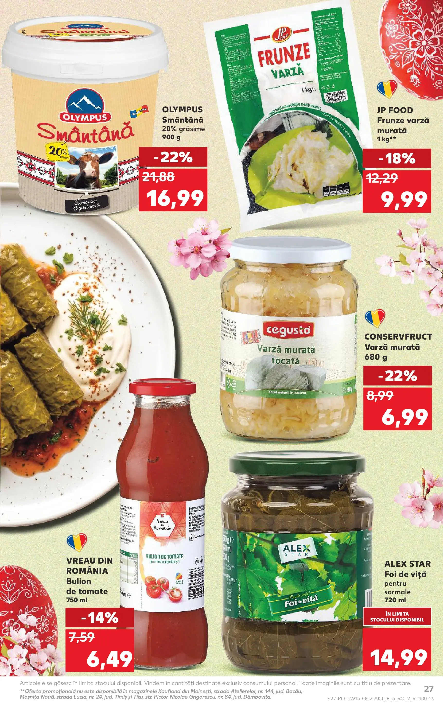 Kaufland Bârlad 08.04.2026 - Revista si Oferta | Pagină: 27 | Produse: Varză, Smântână