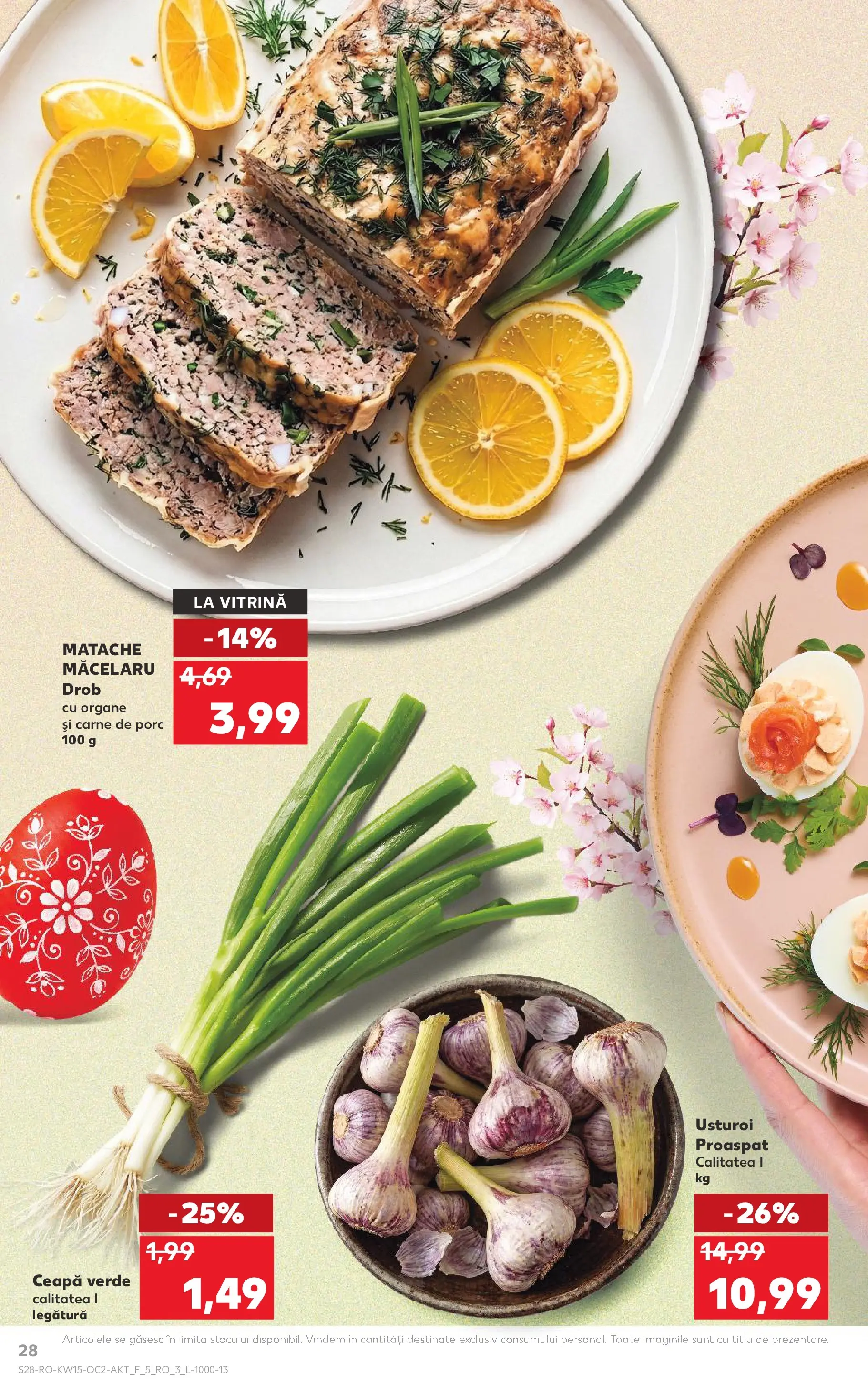 Kaufland Domnesti 08.04.2026 - Revista si Oferta | Pagină: 28 | Produse: Vitrină, Carne De Porc, Ceapă, Usturoi