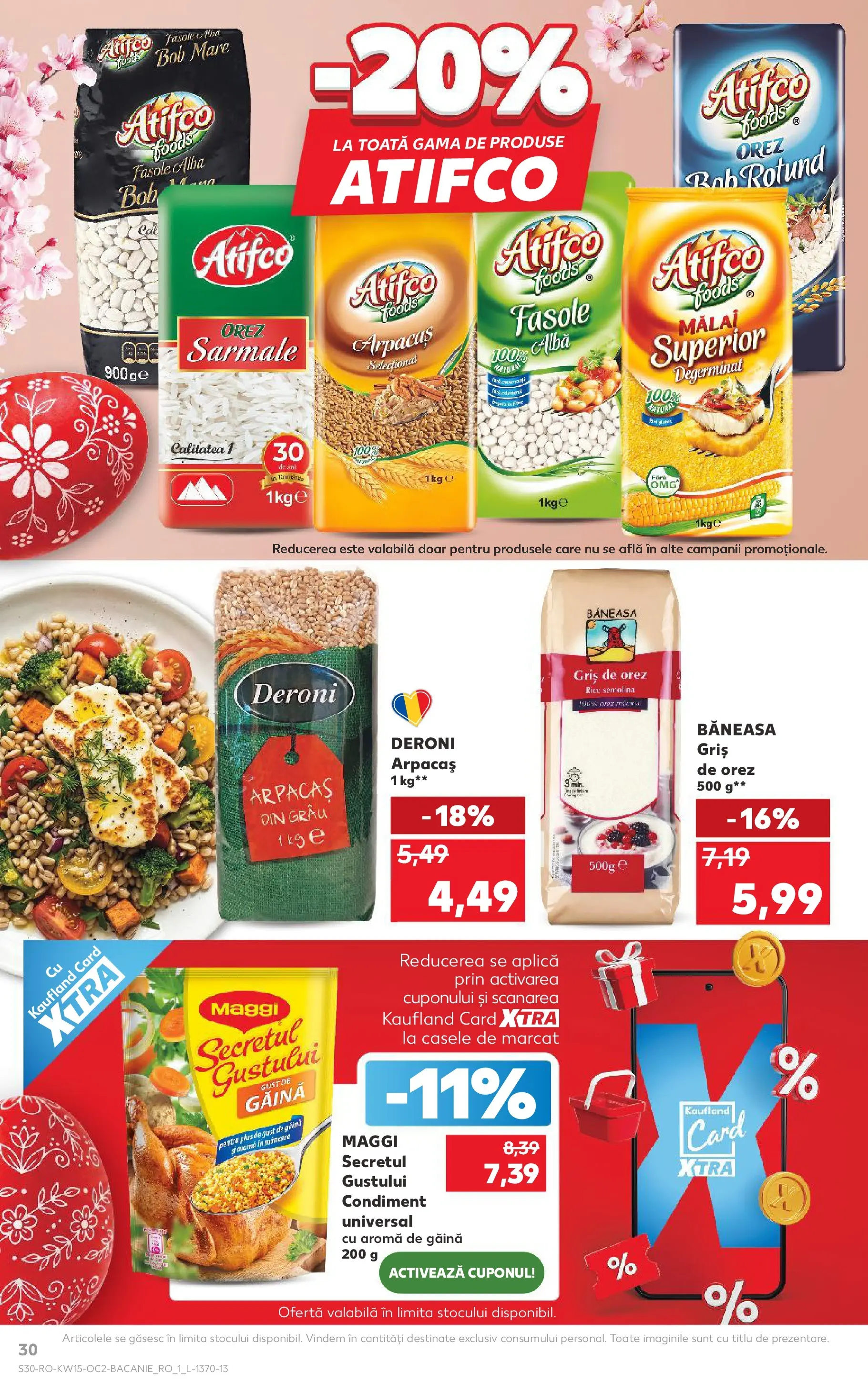 Kaufland Codlea 08.04.2026 - Revista si Oferta | Pagină: 30 | Produse: Orez, Mălai, Fasole albă