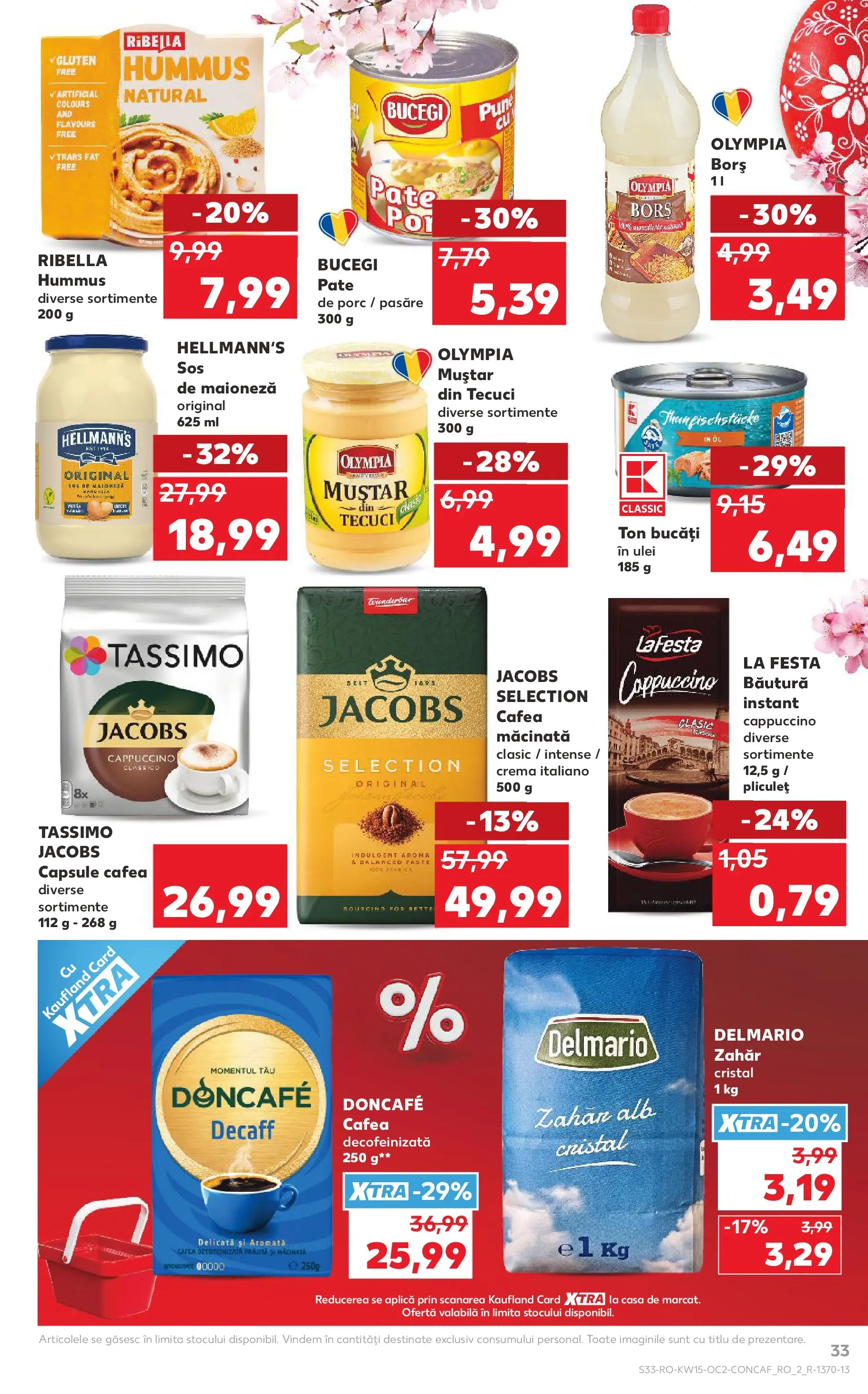 Kaufland Codlea 08.04.2026 - Revista si Oferta | Pagină: 33 | Produse: Borș, Köpek çiti, Ulei, Sos