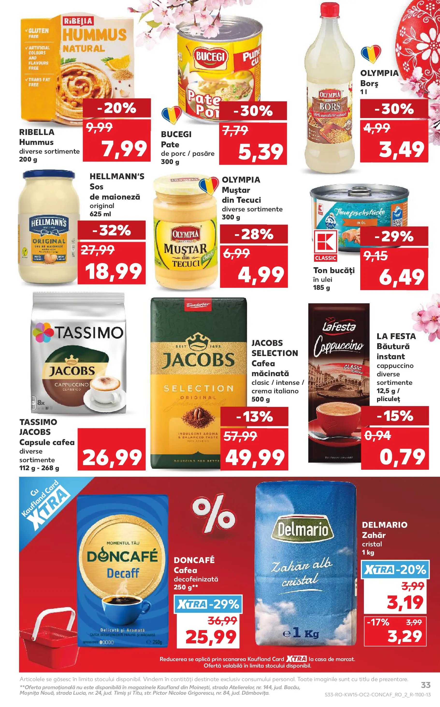 Kaufland Bârlad 08.04.2026 - Revista si Oferta | Pagină: 33 | Produse: Borș, Köpek çiti, Ulei, Cafea