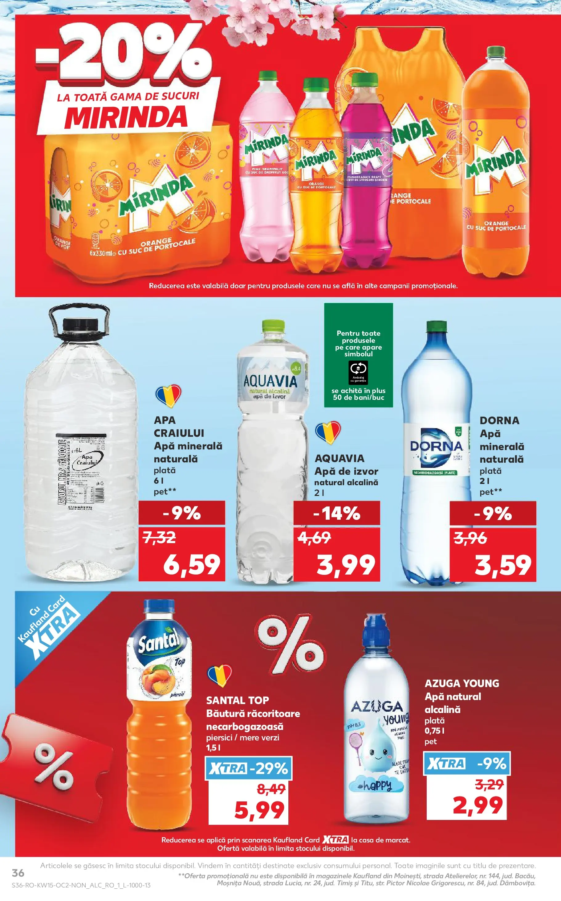 Kaufland Domnesti 08.04.2026 - Revista si Oferta | Pagină: 36 | Produse: Yazı tahtası kalemi, Suc, Portocale, Apă