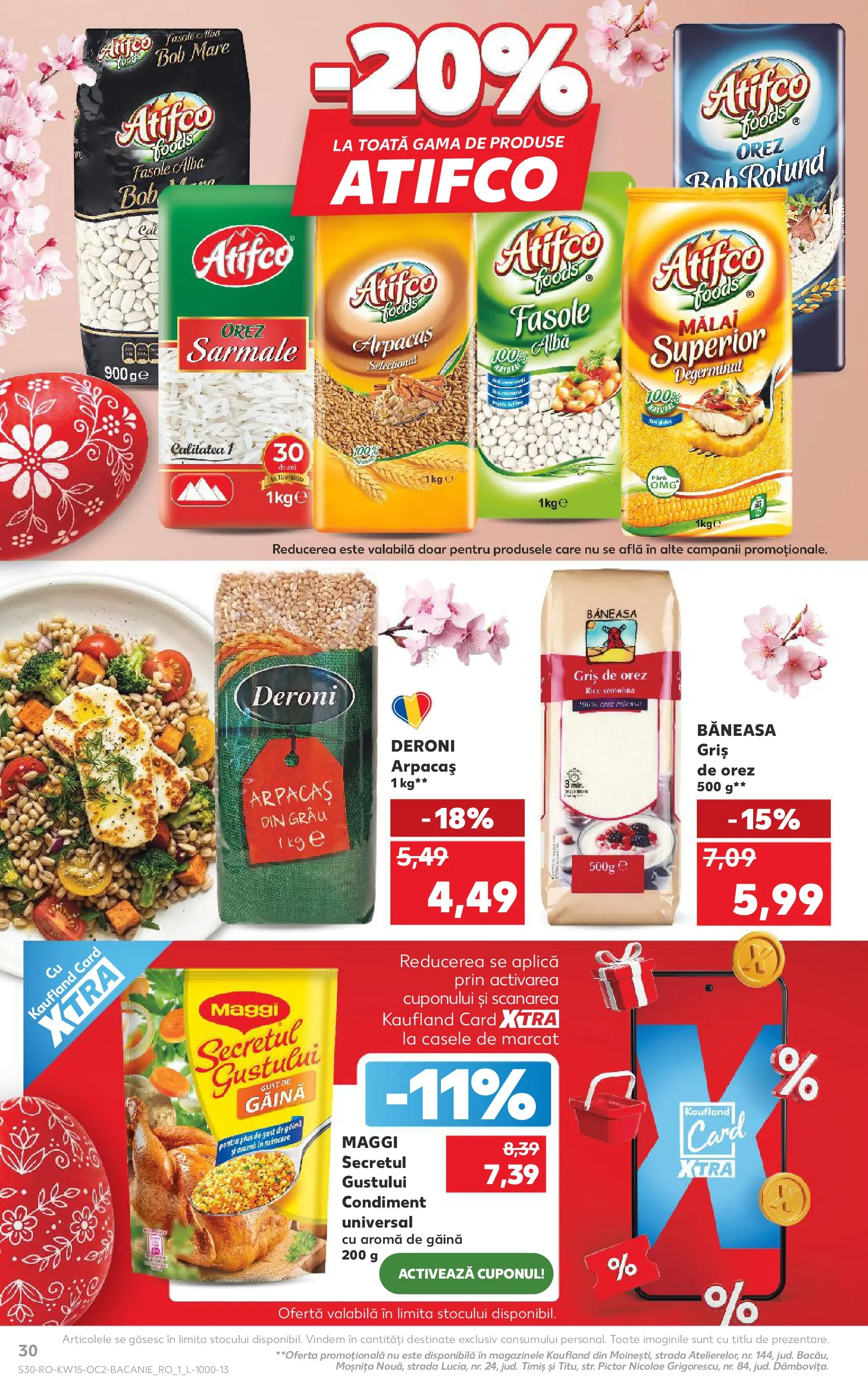 Kaufland Domnesti 08.04.2026 - Revista si Oferta | Pagină: 30 | Produse: Orez, Mălai, Fasole albă