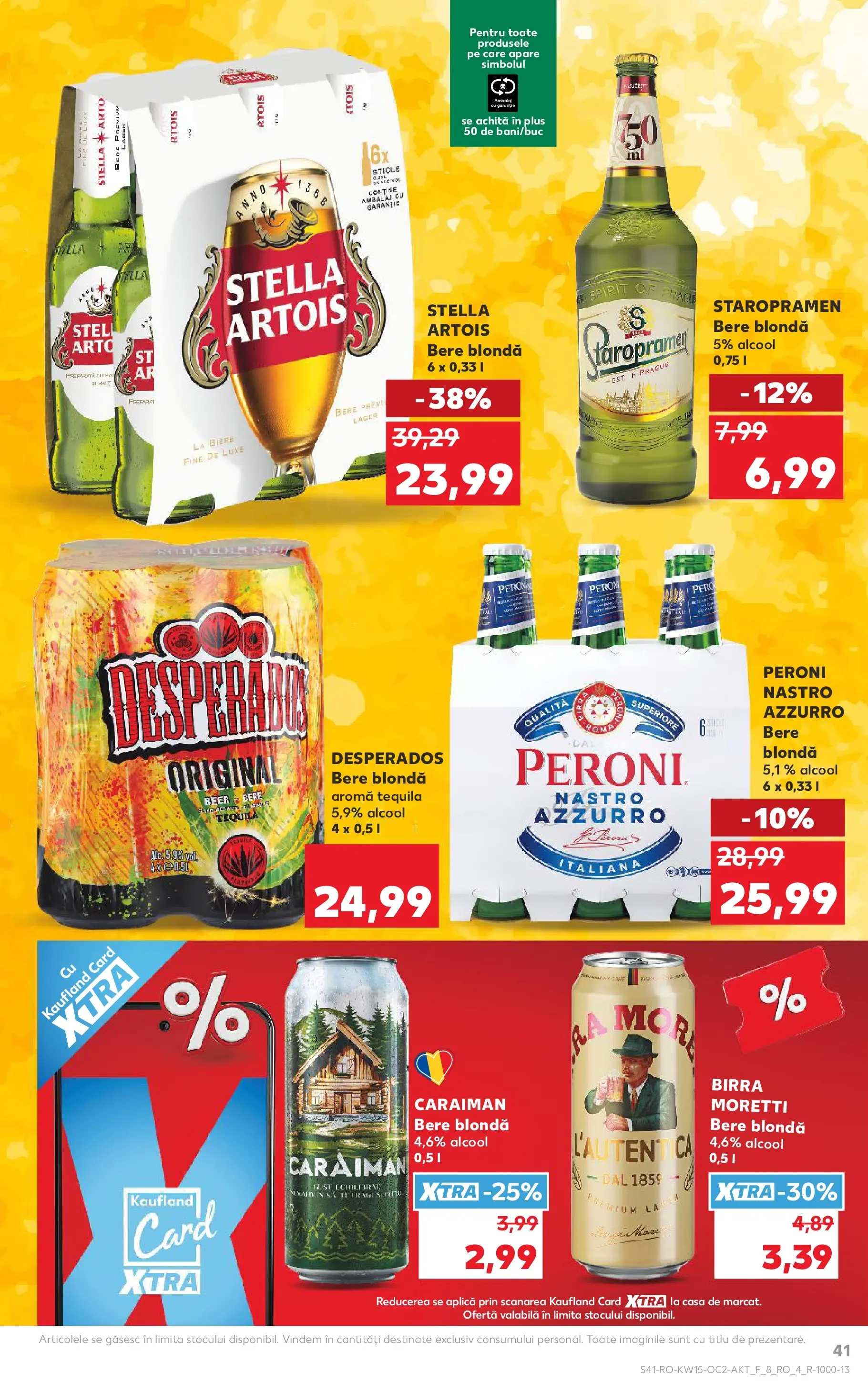 Kaufland Domnesti 08.04.2026 - Revista si Oferta | Pagină: 41 | Produse: Eğitim çantaları, Bere