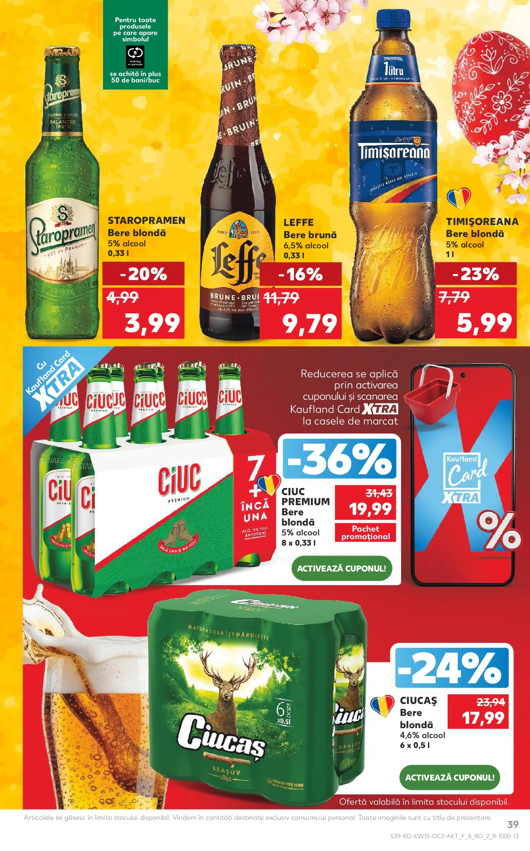 Kaufland Domnesti 08.04.2026 - Revista si Oferta | Pagină: 39 | Produse: Bere