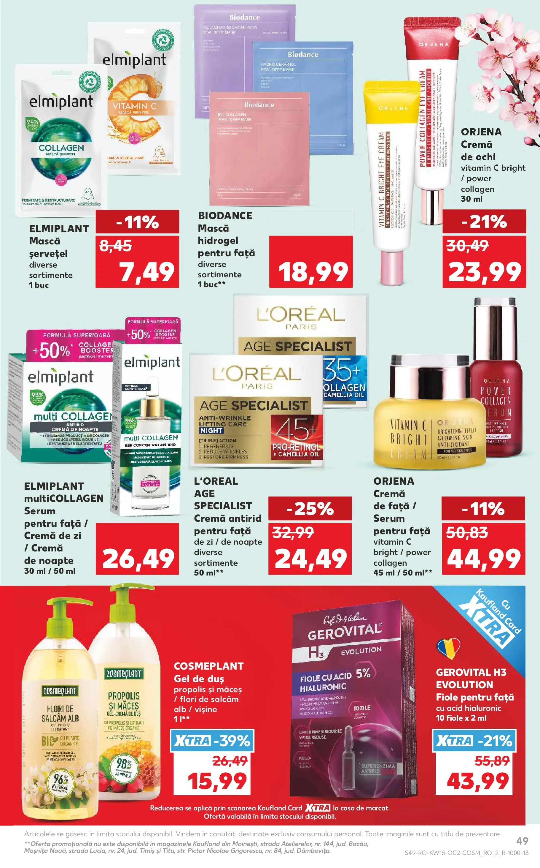 Kaufland Domnesti 08.04.2026 - Revista si Oferta | Pagină: 49 | Produse: Serum, Cremă de zi, Cremă, Gel de duș