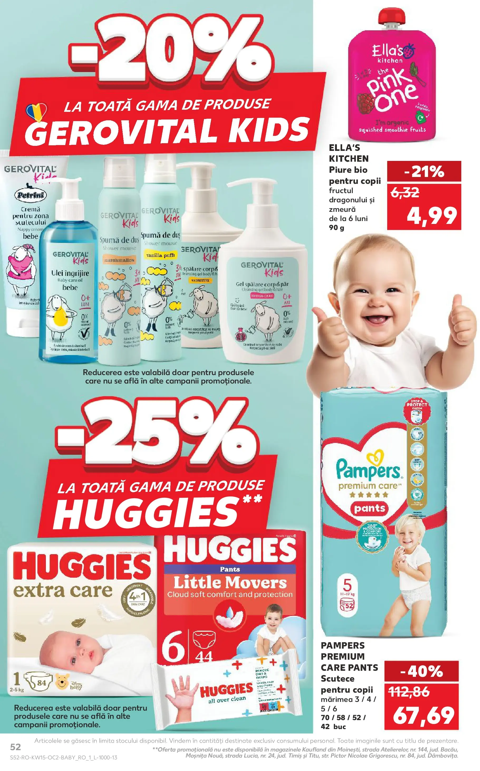 Kaufland Domnesti 08.04.2026 - Revista si Oferta | Pagină: 52 | Produse: Zmeură, Pirinç gevreği, Body, Cremă