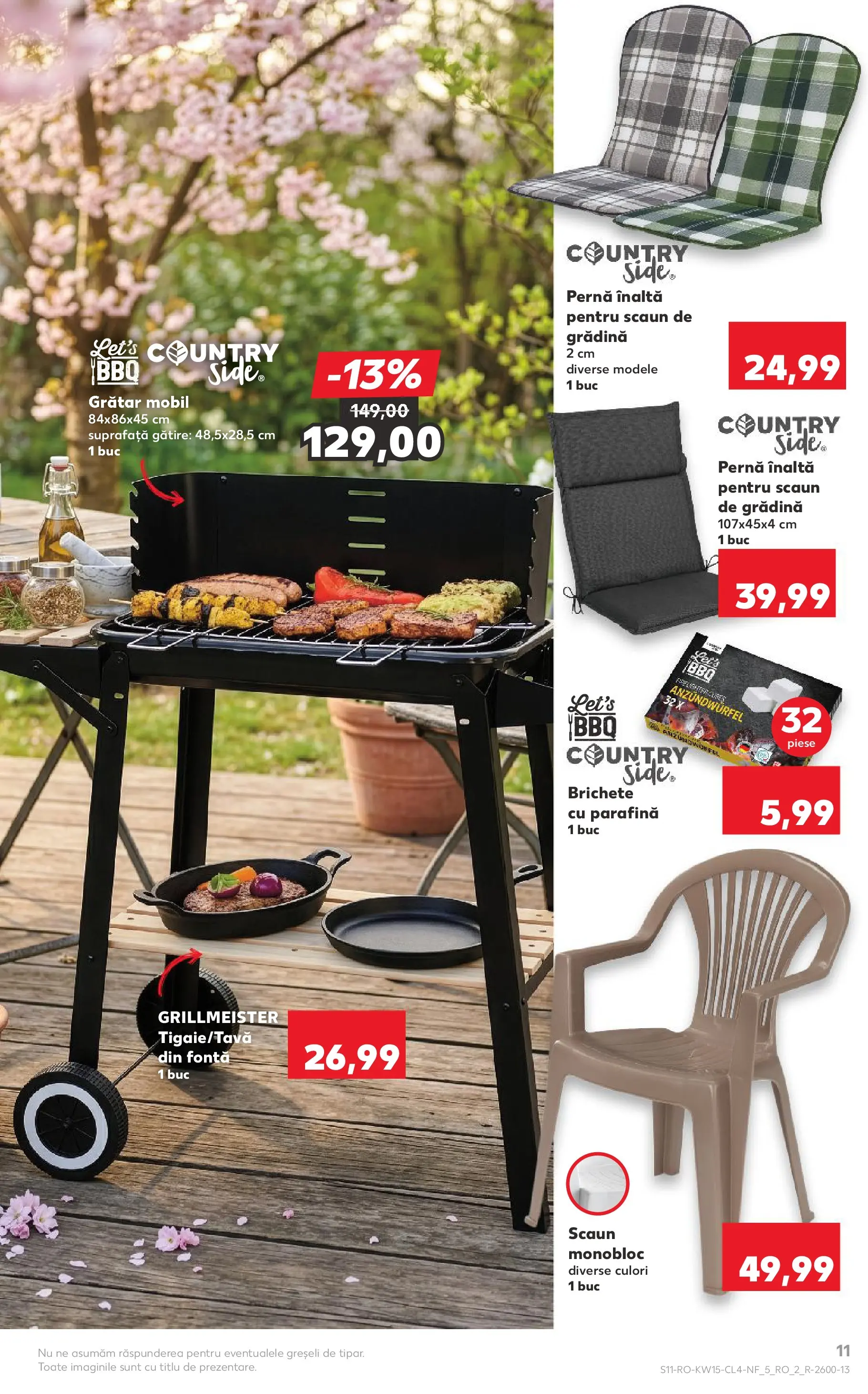 Kaufland Domnesti 07.04.2026 - Revista si Oferta | Pagină: 11 | Produse: Pernă, Grătar, Scaun, Soğanlar