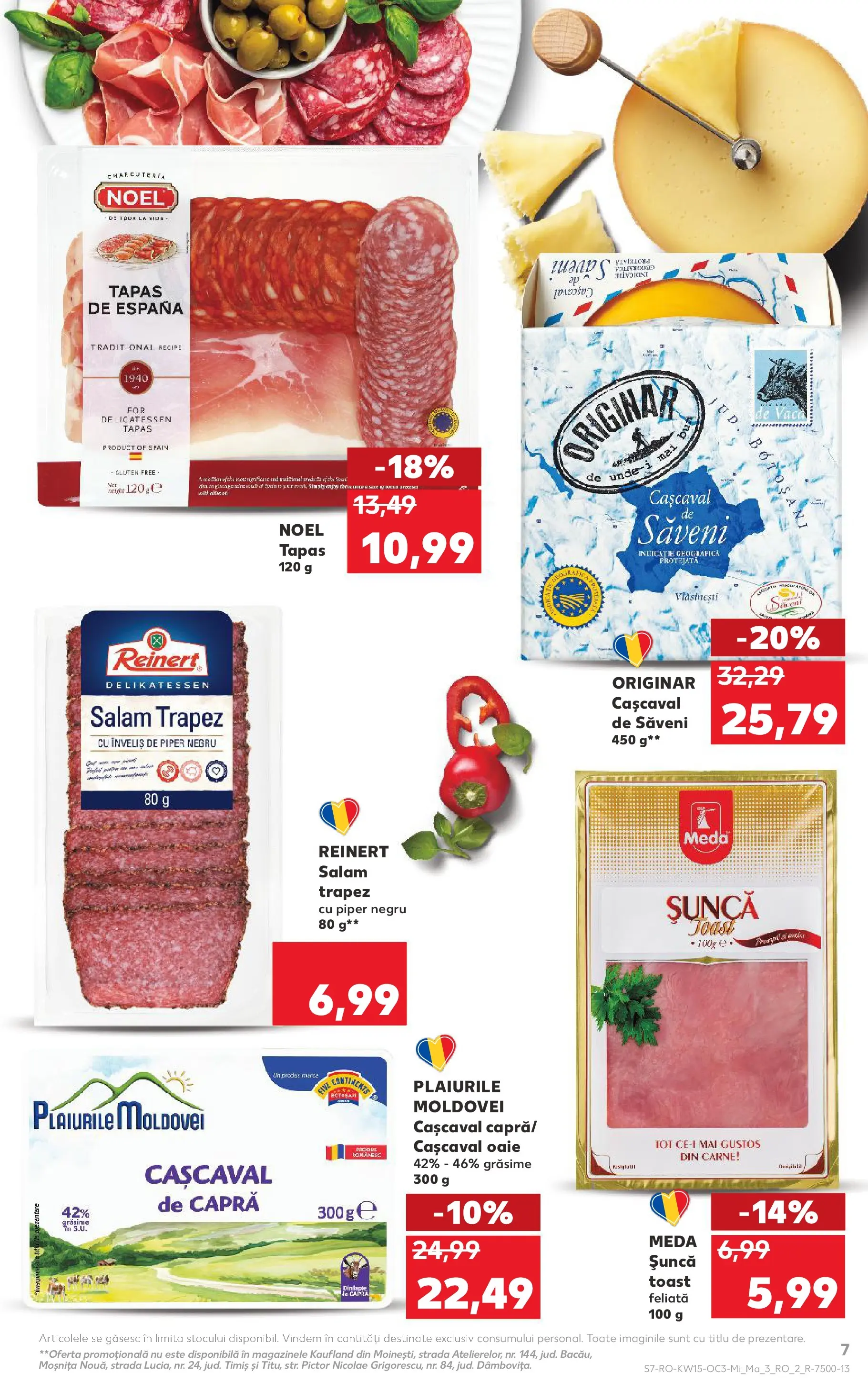 Kaufland Viseu de Sus 08.04.2026 - Revista si Oferta | Pagină: 7 | Produse: Cașcaval, Salam, Șuncă, Piper