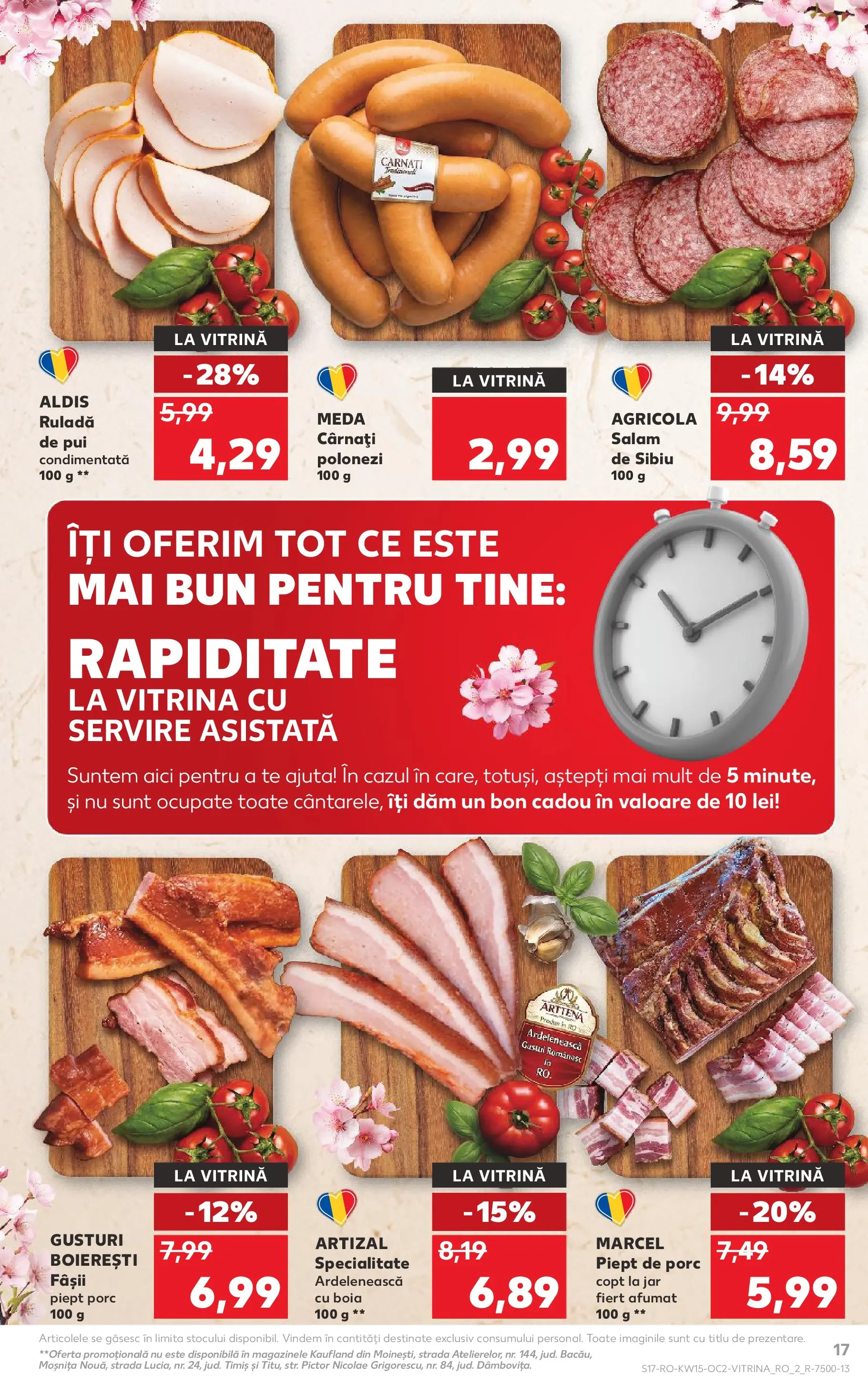 Kaufland Viseu de Sus 08.04.2026 - Revista si Oferta | Pagină: 17 | Produse: Hacıyatmaz Kedi Oyuncağı, Vitrină, Salam, Cârnați