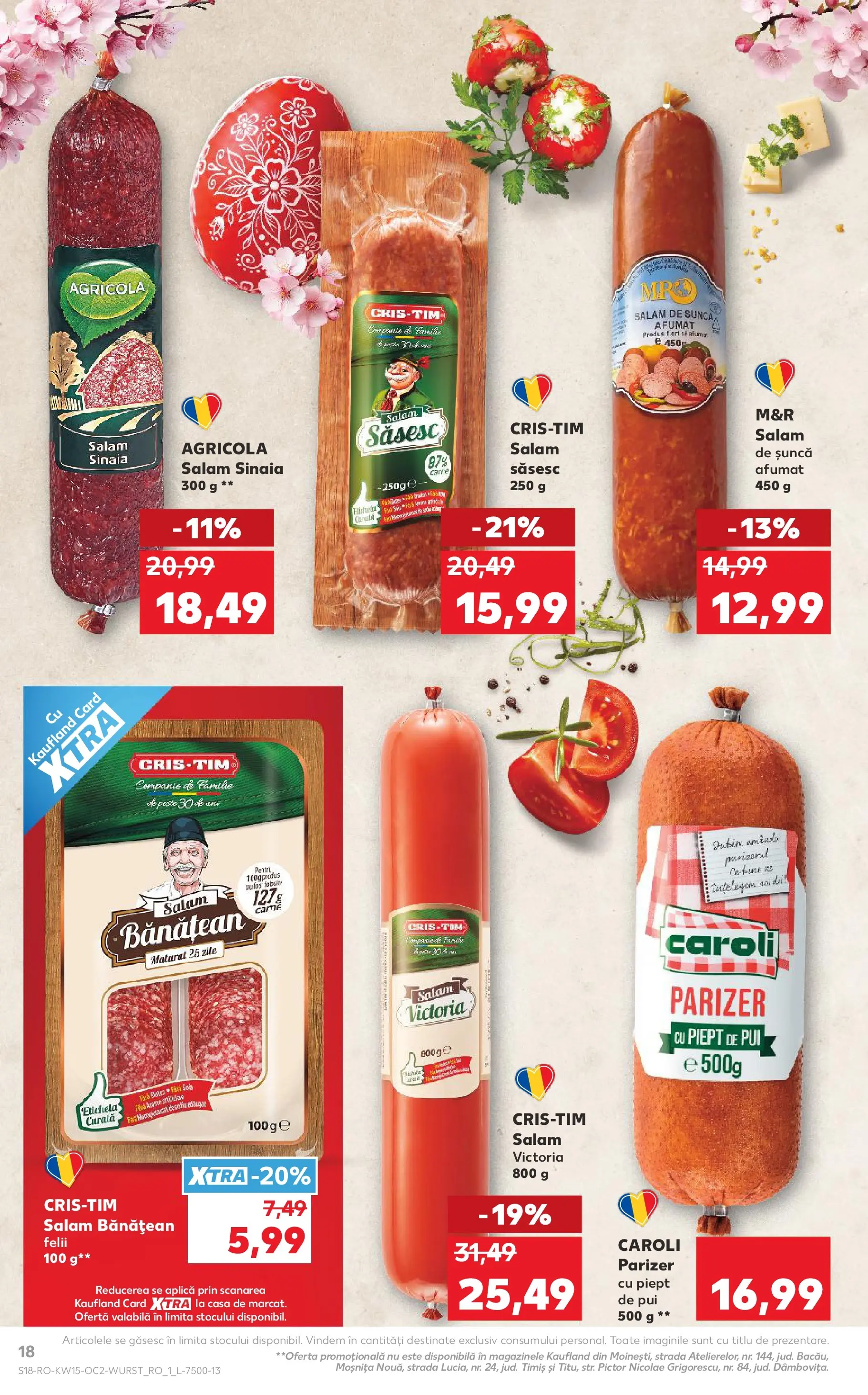 Kaufland Viseu de Sus 08.04.2026 - Revista si Oferta | Pagină: 18 | Produse: Salam, Șuncă, Pește, Parizer