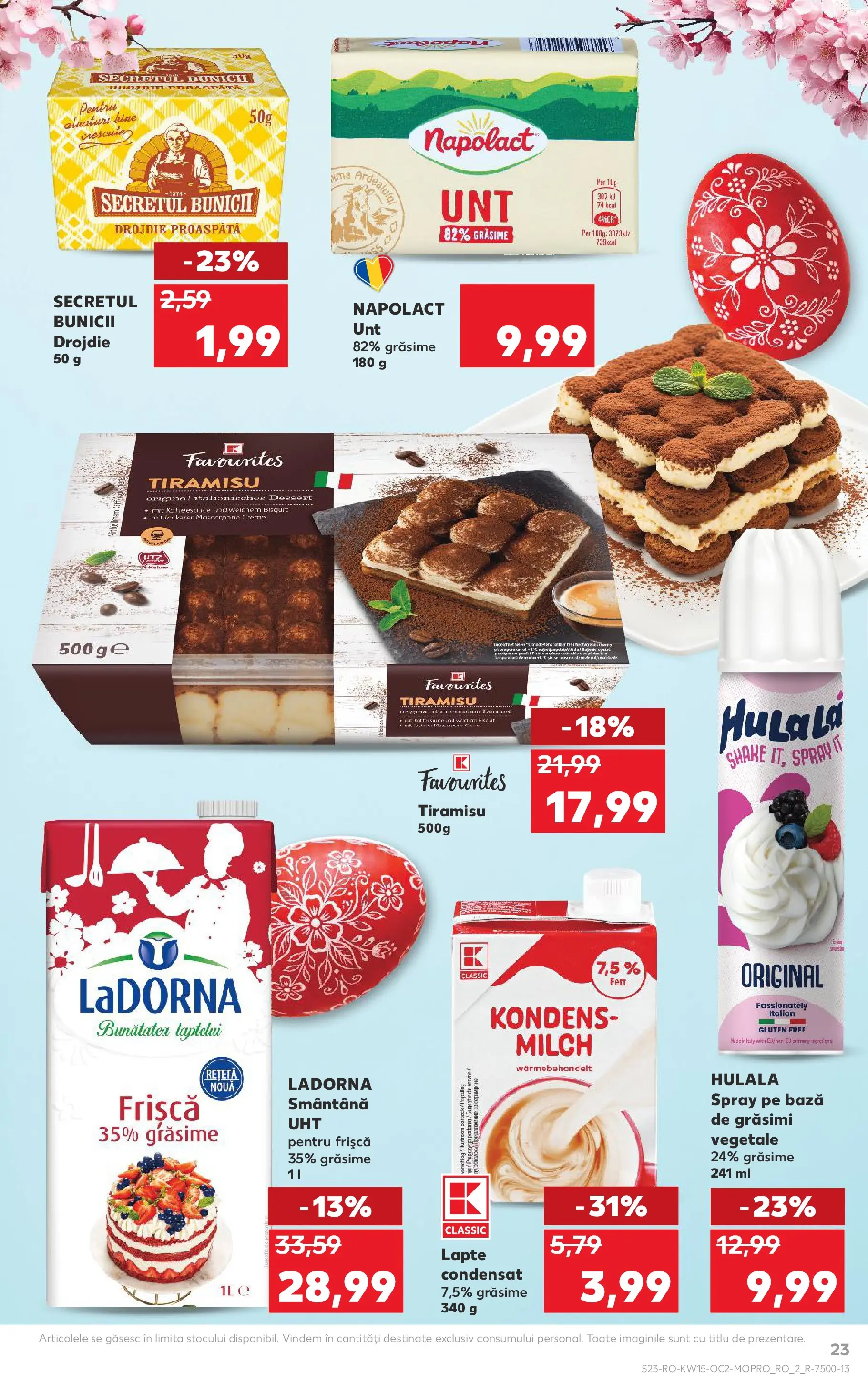 Kaufland Viseu de Sus 08.04.2026 - Revista si Oferta | Pagină: 23 | Produse: Tiramisu, Frișcă, Mascarpone, Smântână