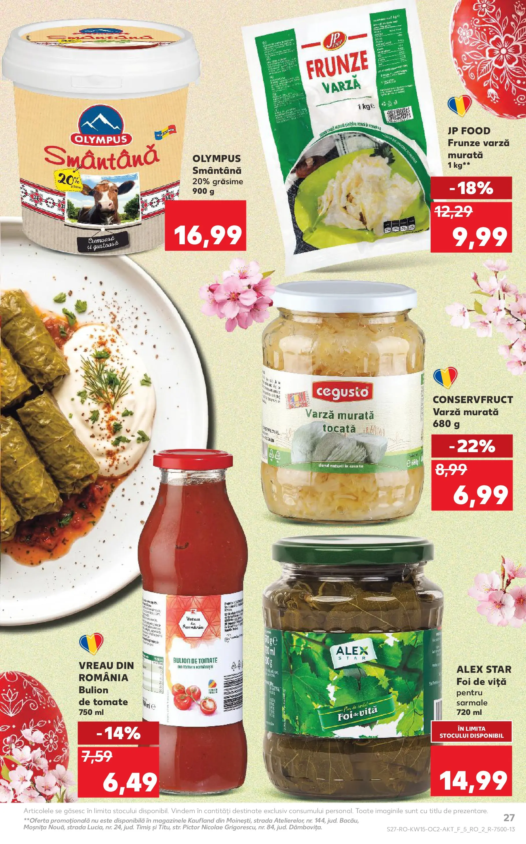 Kaufland Viseu de Sus 08.04.2026 - Revista si Oferta | Pagină: 27 | Produse: Varză, Smântână