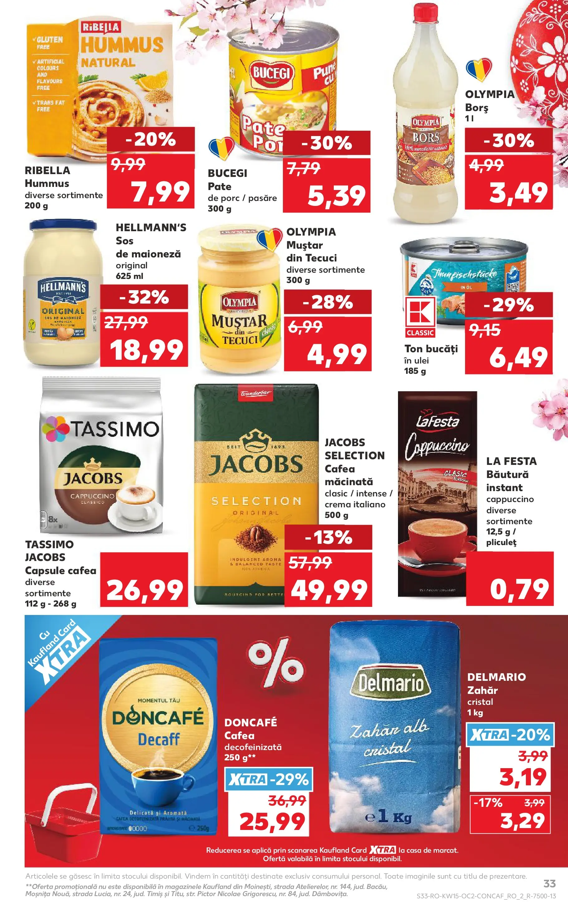 Kaufland Viseu de Sus 08.04.2026 - Revista si Oferta | Pagină: 33 | Produse: Pate, Köpek çiti, Cafea, Maioneză
