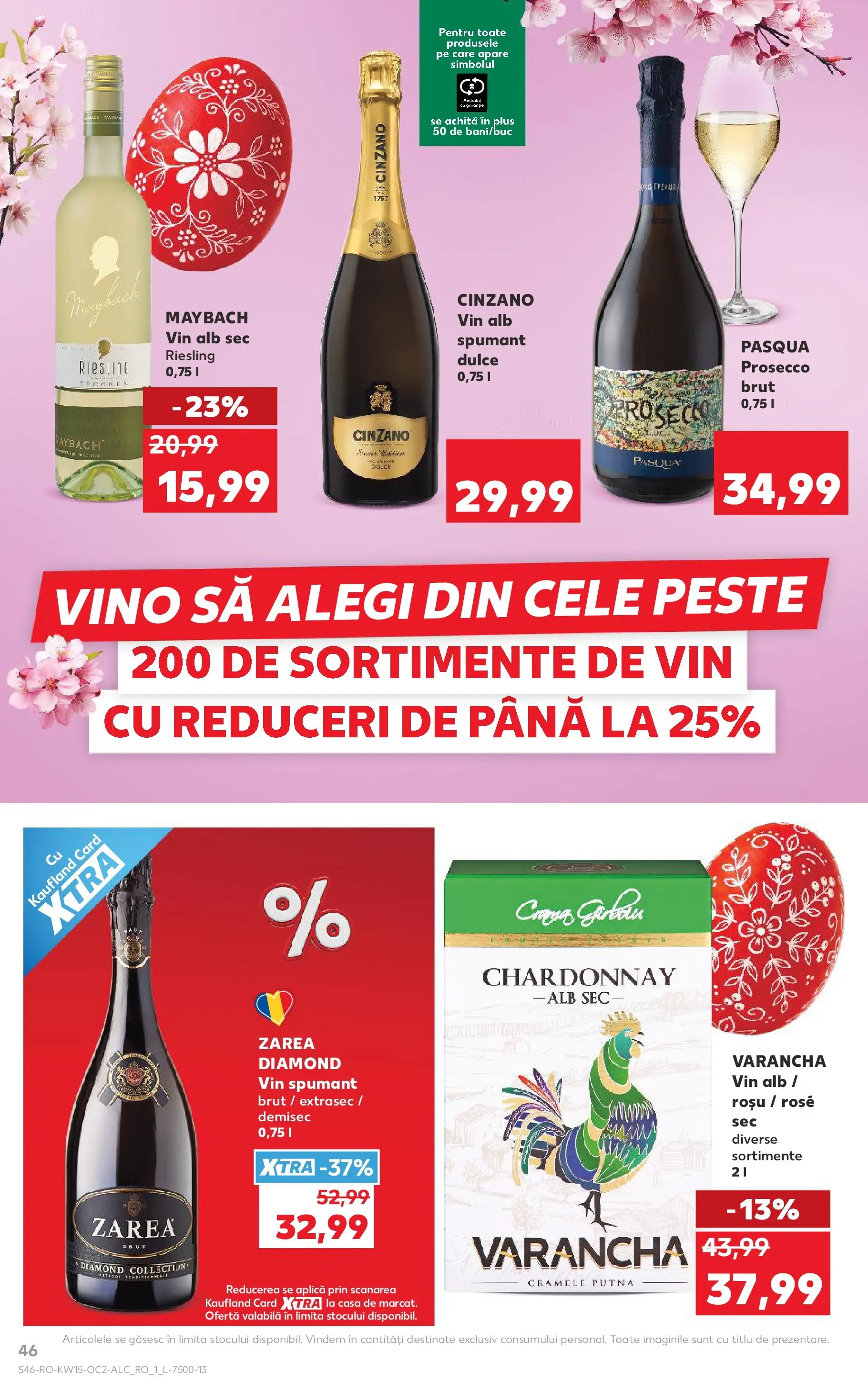 Kaufland Viseu de Sus 08.04.2026 - Revista si Oferta | Pagină: 46 | Produse: Prosecco, Vin, Pește