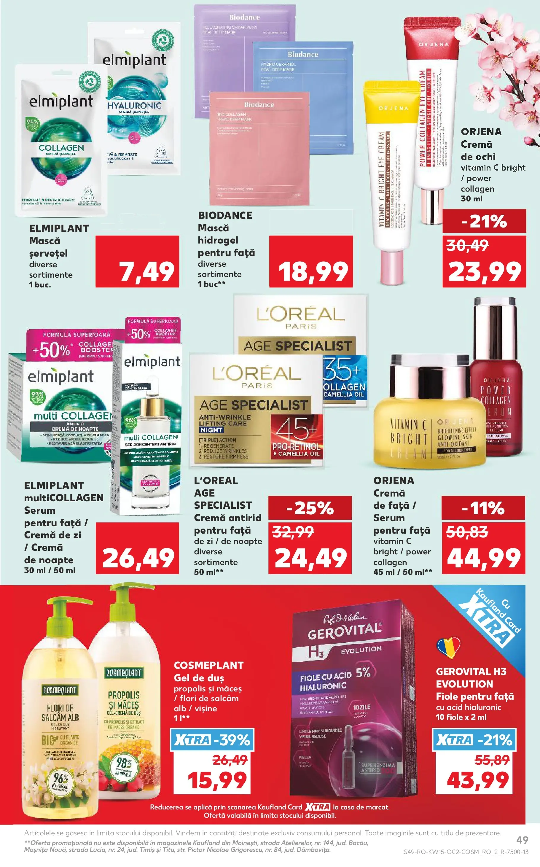 Kaufland Viseu de Sus 08.04.2026 - Revista si Oferta | Pagină: 49 | Produse: Serum, Cremă de noapte, Gel de duș, Propolis